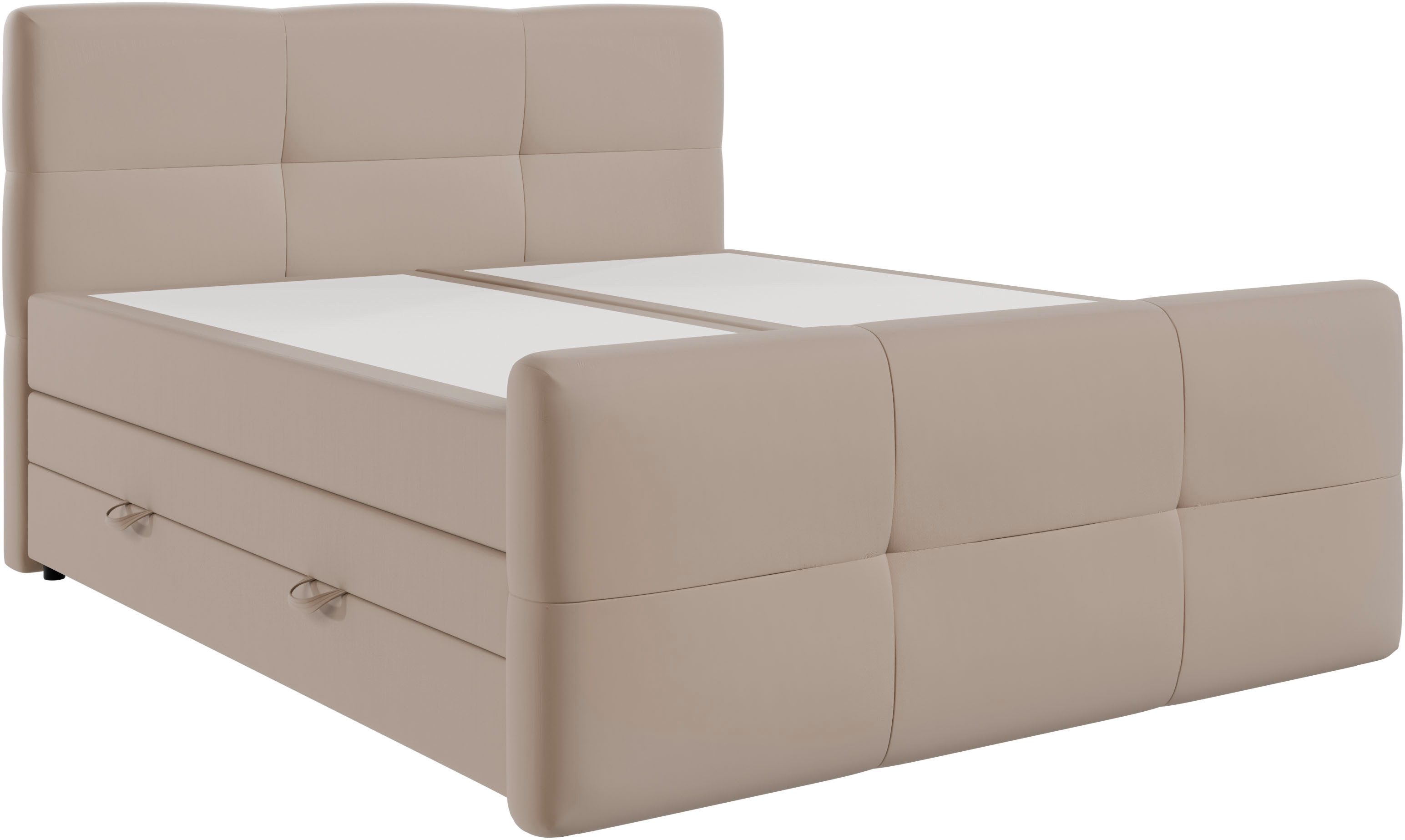 FORTE Boxspringbett STAR erhältlich in den Breiten 140cm, 160cm & 180cm, inkl. Bettkasten, inkl. Fußteil, erhältlich in verschiedenen Farben
