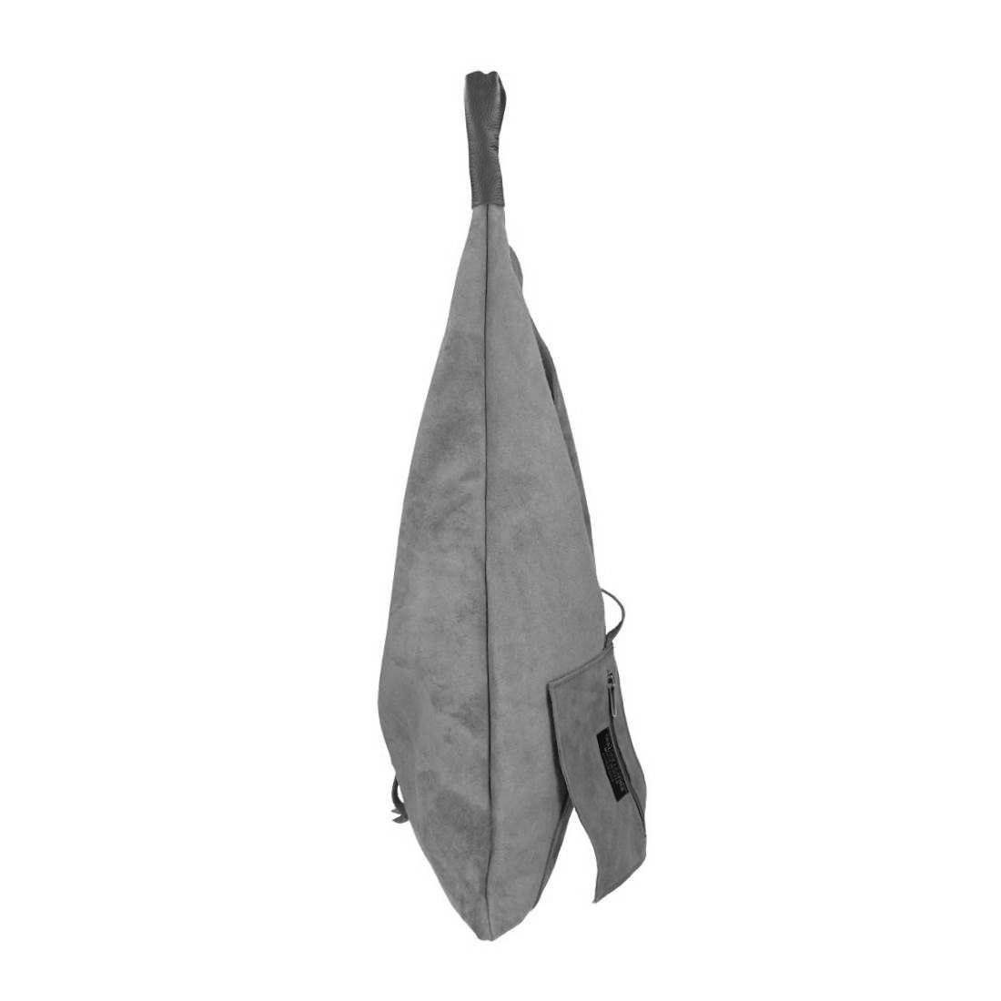 ITALYSHOP24 Schultertasche Made in Italy Damen XXL Leder Wildleder Tasche Shopper Umhängetasche, LEICHT SICHER & SMART unterm Arm tragbar MODERN & EDEL, CITY HOBO BAG