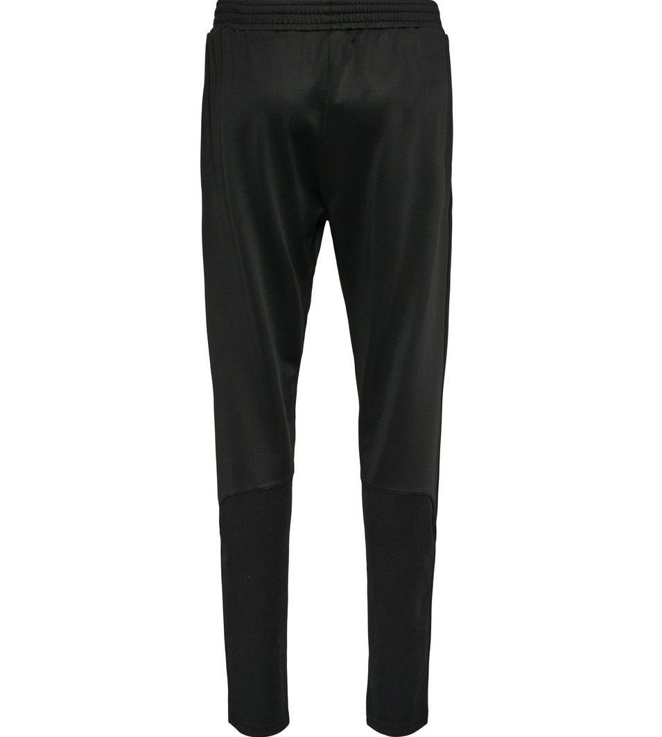 hummel Trainingshose hmlQ4 Poly Pant (Interlock-Stoff) lang schwarz Herren