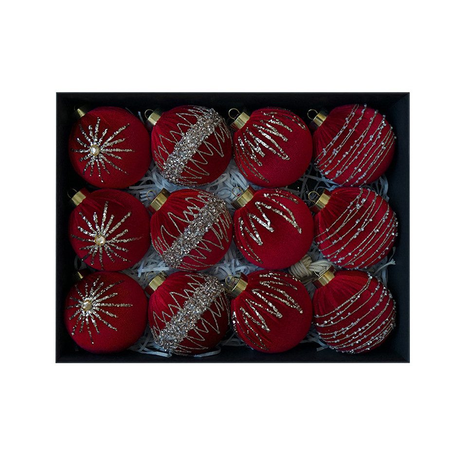 Weihnachtsbaumkugel Weihnachtskugeln 12er Set Weihnachtsdeko Christbaumkugel ∅ 8 cm