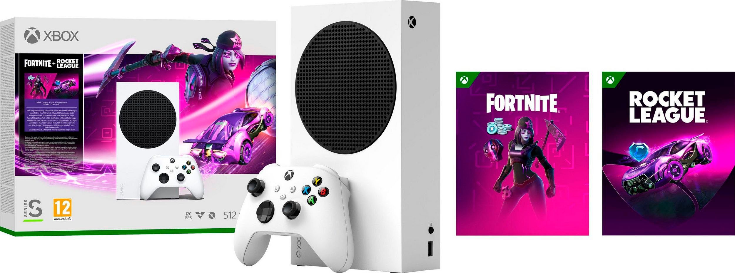 Xbox Series S, Fortnite & Rocket League Bundle inkl. Stereo Headset