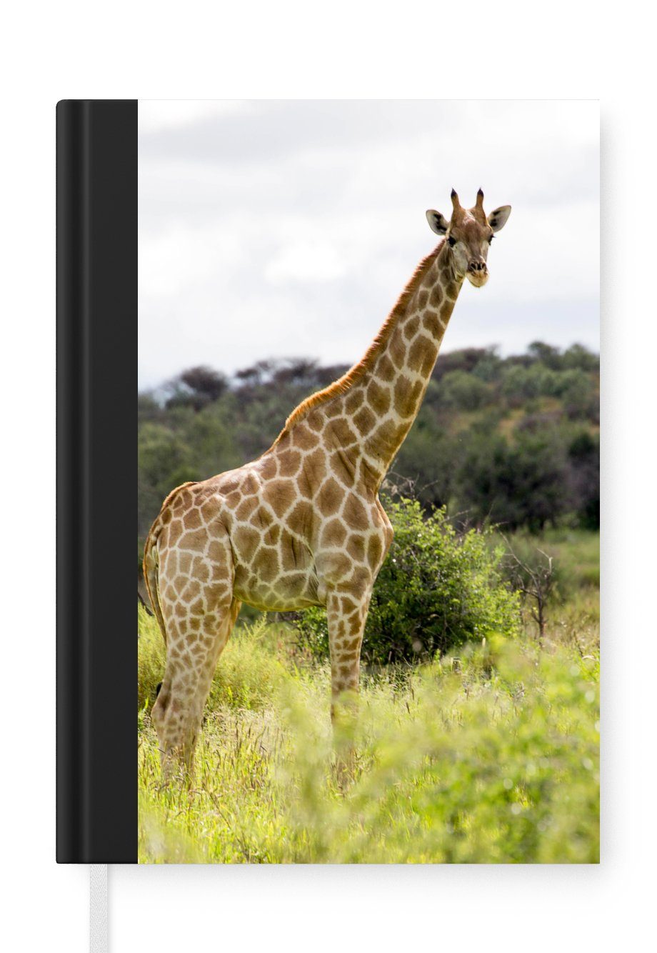 MuchoWow Notizbuch Giraffe - Pflanzen - Tier, Journal, Merkzettel, Tagebuch, Notizheft, A5, 98 Seiten, Haushaltsbuch