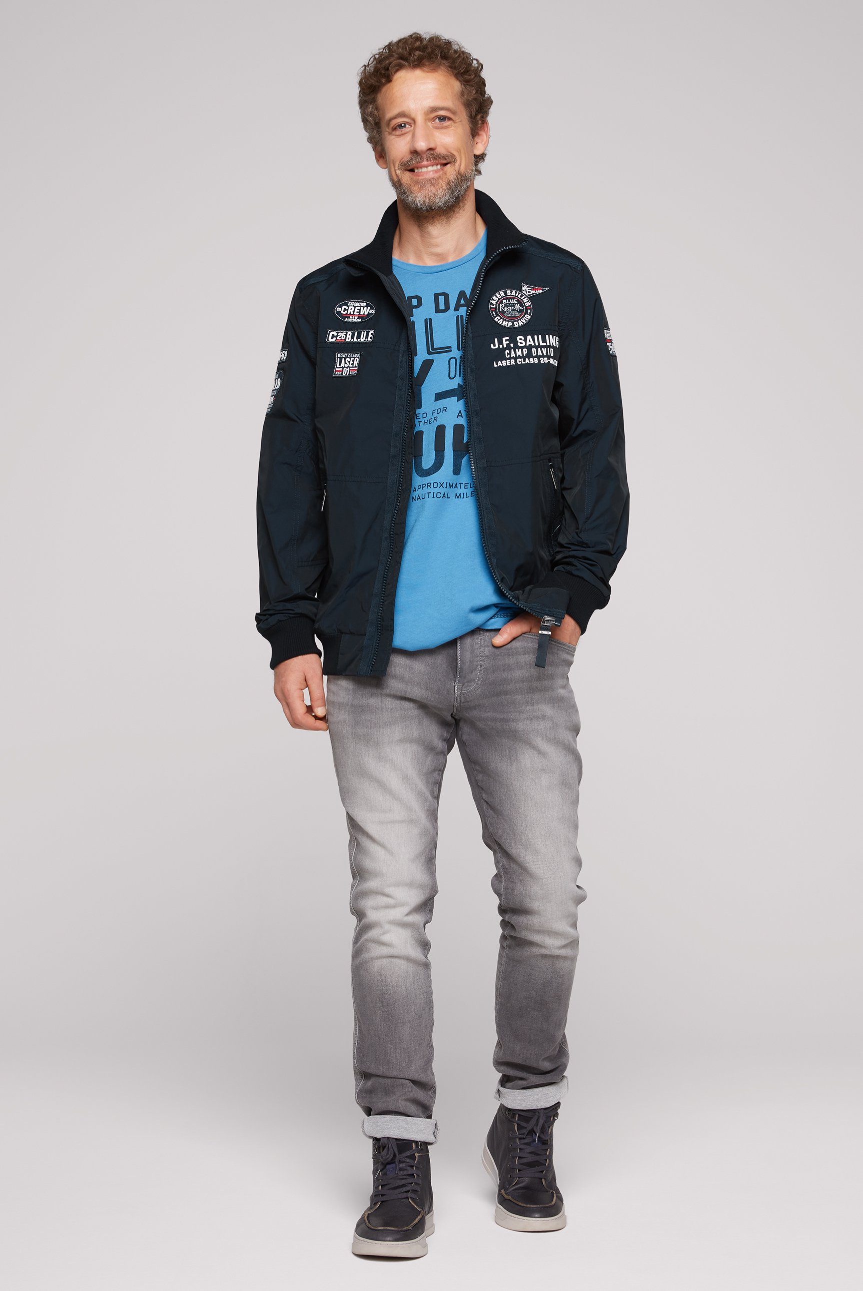 CAMP DAVID Outdoorjacke mit Stehkragen