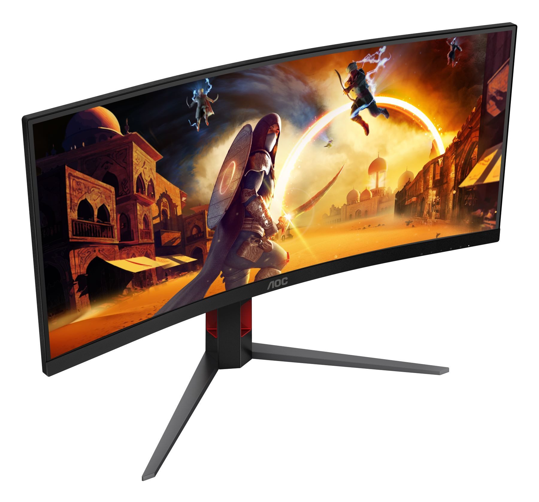 AOC CU34G4 Curved-Gaming-Monitor (86,3 cm/34 ", 3440 x 1440 px, UWQHD, 1 ms Reaktionszeit, 180 Hz, VA LCD, neigbar)