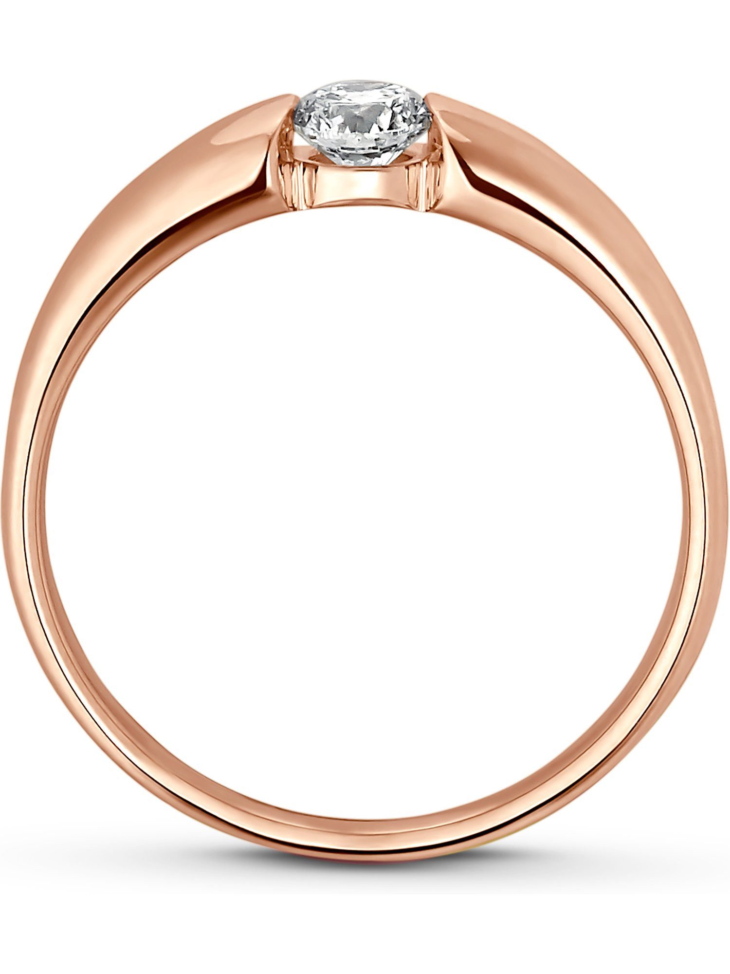 CHRIST Diamantring CHRIST Damen-Damenring 585er Rotgold 1 Diamant günstig online kaufen