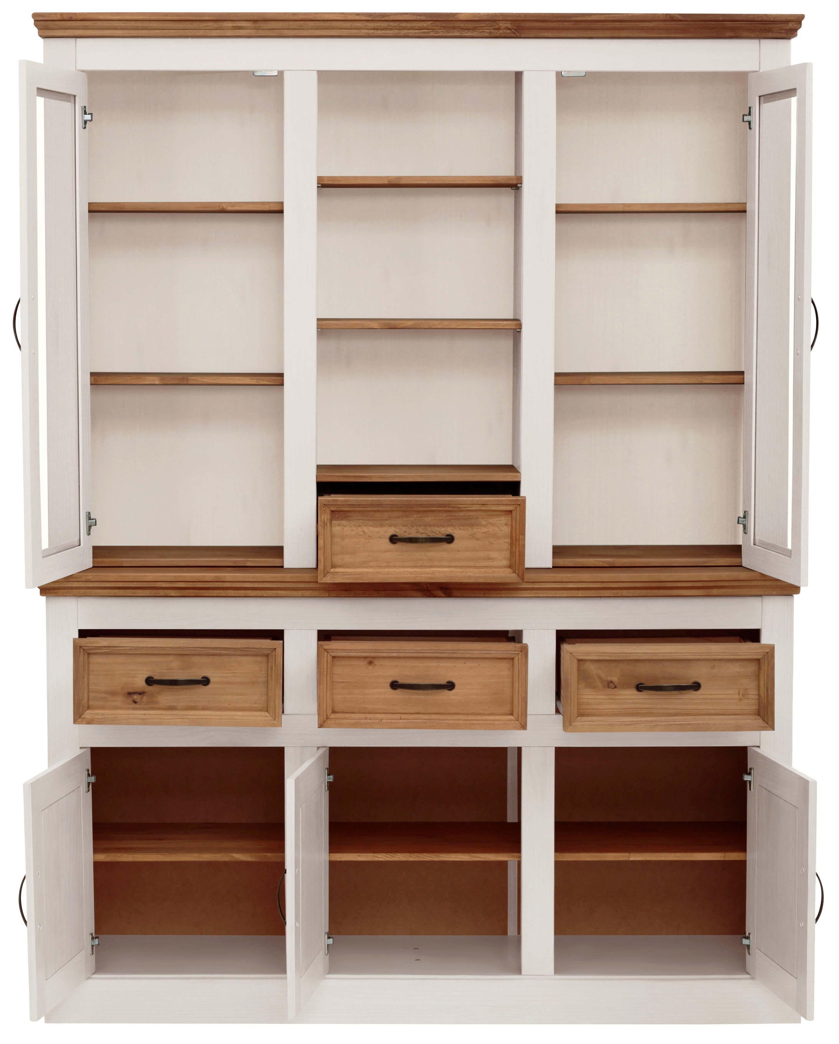 OTTO home Buffet Selma aus massivem Kiefernholz, mit Griffen aus antikisiertem Metall – Bild 5 von 5