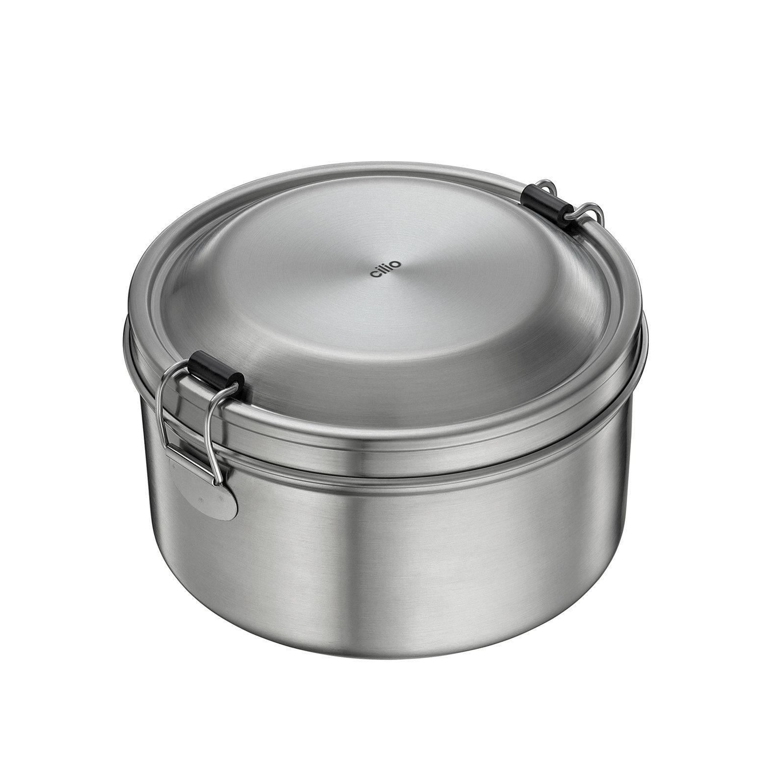 Cilio Lunchbox Lunchbox MONTE rund, Edelstahl, (1-tlg) Silber