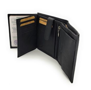 McLean Geldbörse echt Leder Portemonnaie, mit RFID Schutz, Volllederausstattung, Fach für KFZ Papiere, Innenriegel, umfangreiche Ausstattung