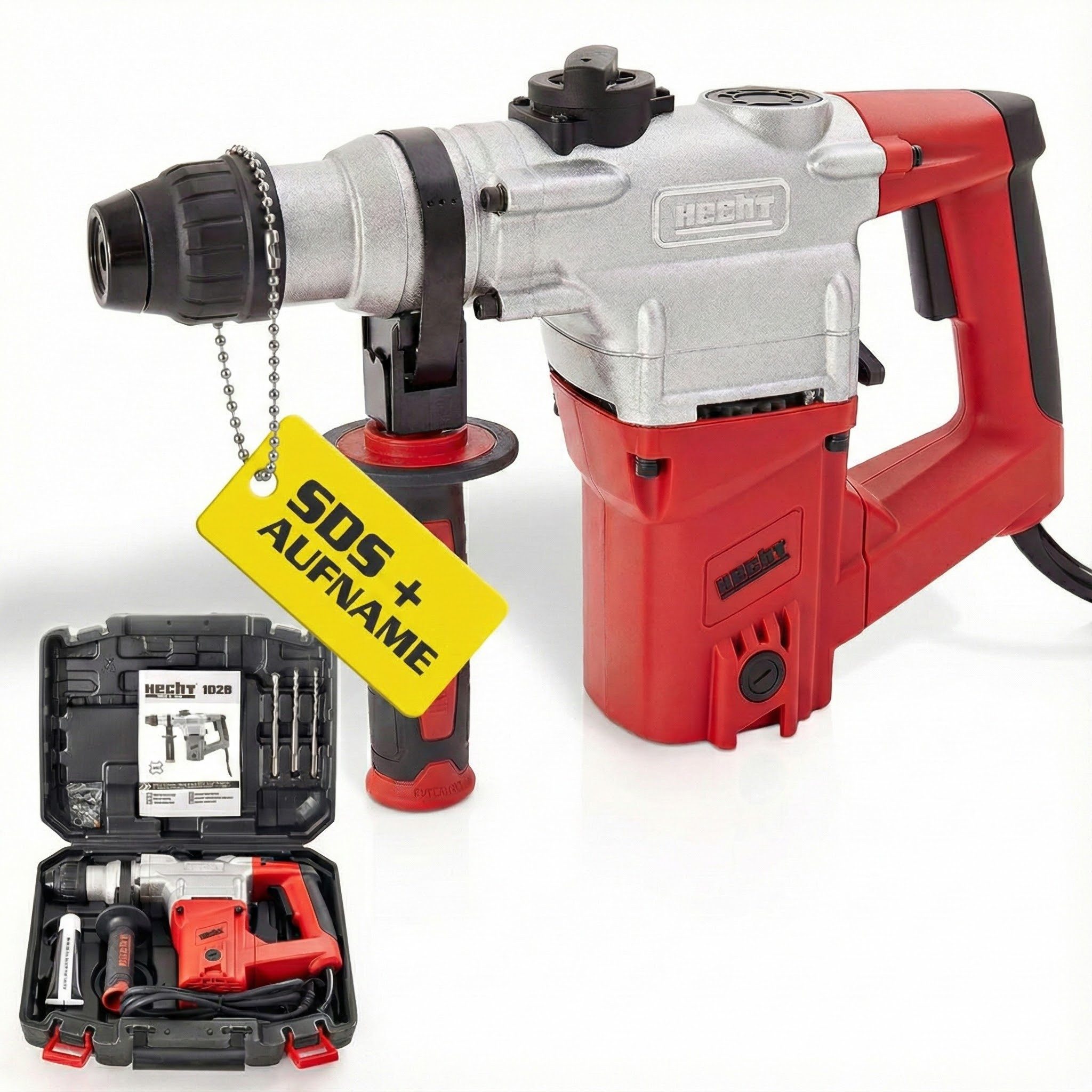 Hecht Bohrhammer mit Kabel 4250 U/min SDS-Plus, 230 V, max. 950 U/min, mit Koffer