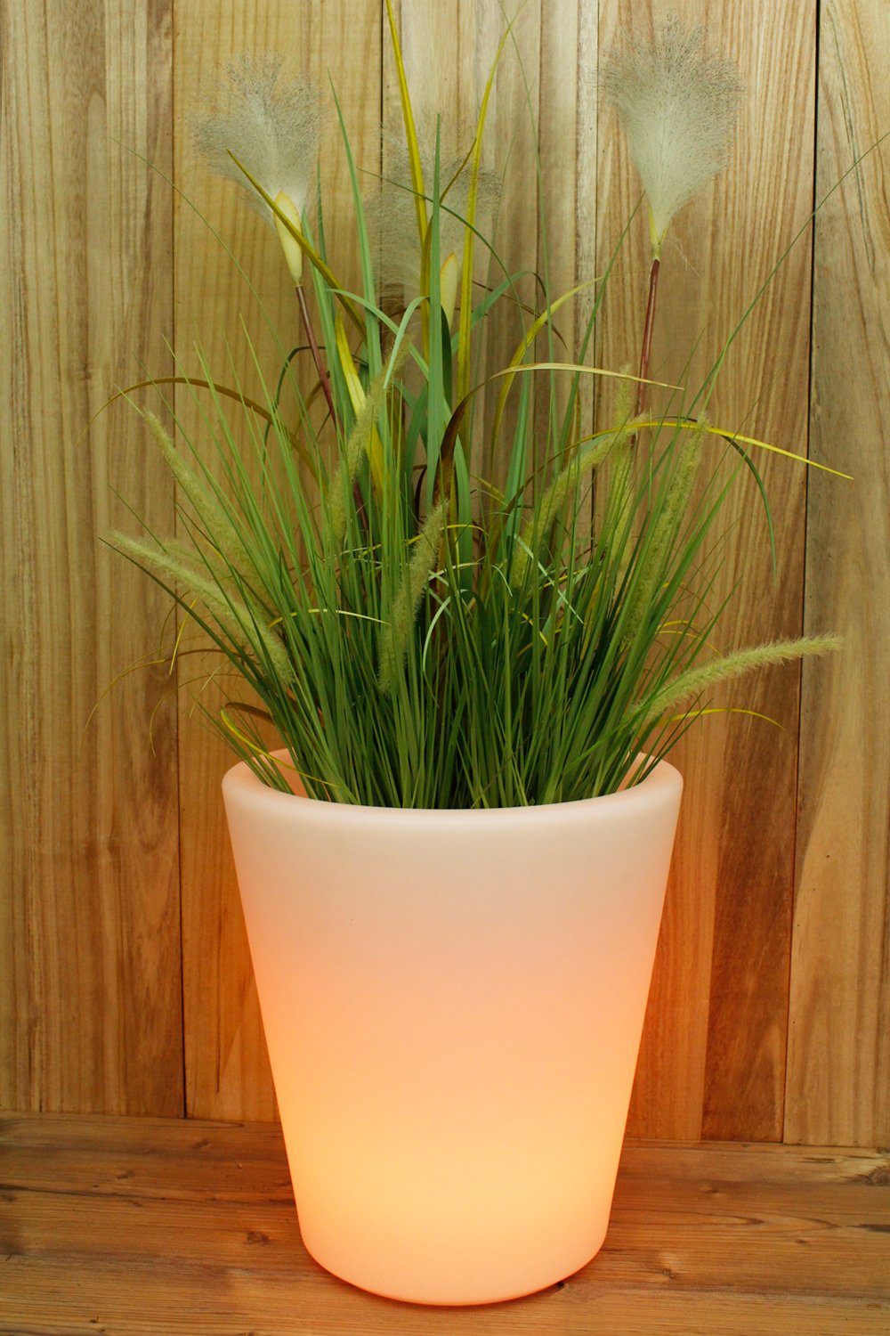 Arnusa Blumentopf LED Blumenkübel (beleuchteter PL124 mit Fernbedienung Blumentopf), RGB Farbwechsel