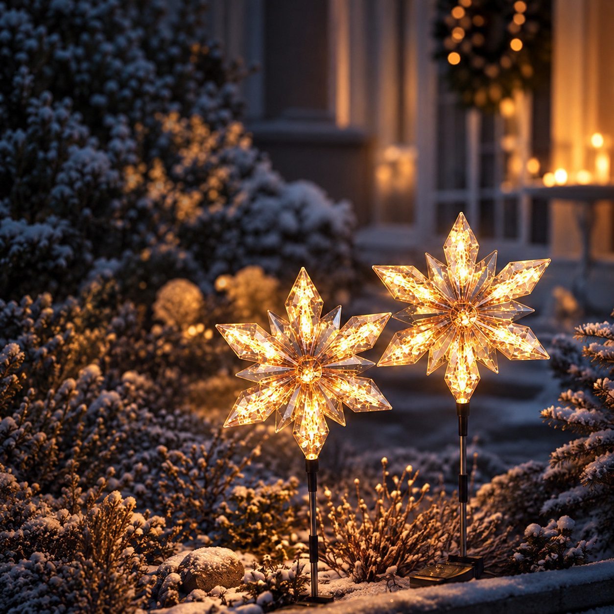Weltbild Gartenstecker LED Gartenstecker Shiny Stars 2er-Set Sternenlicht Gartenbeleuchtung Solar Deko Außenbeleuchtung Lichterdeko Garten Terrasse Balkon
