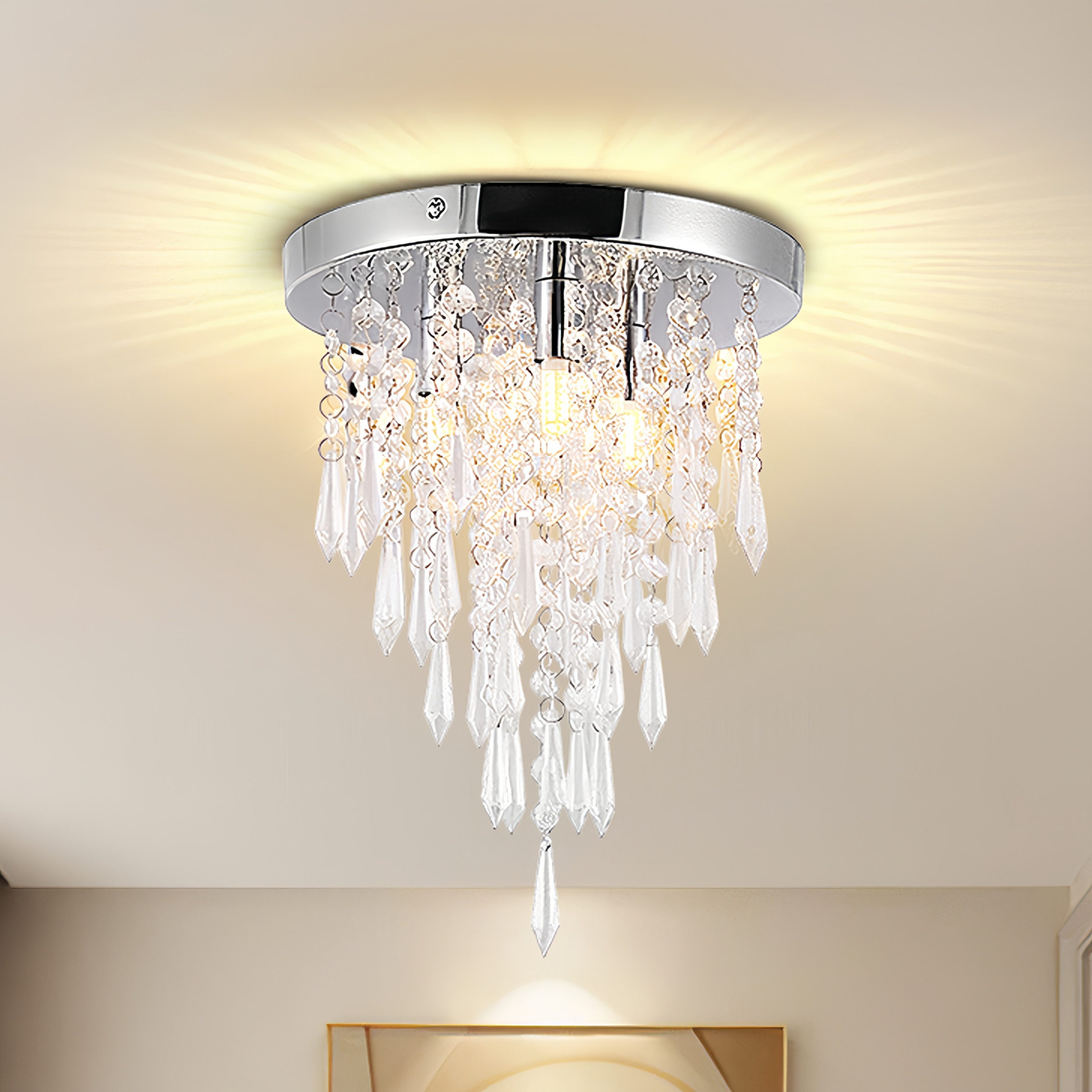 BlingBin Deckenleuchte Kronleuchter Kristall, Deckenlampe G9 günstig online kaufen
