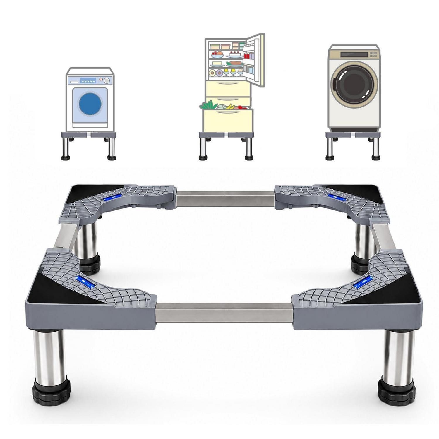 LuxusKollektion Waschmaschinenuntergestell Waschmaschinenständer verstellbar 40-60cm, 150kg