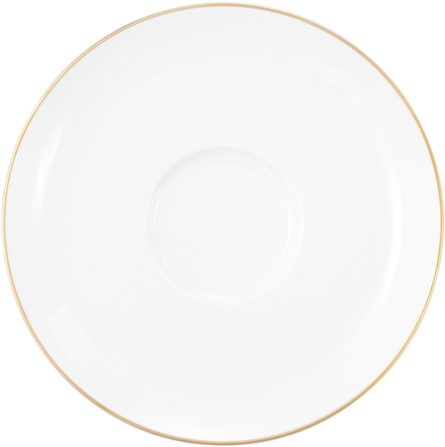 Seltmann Weiden Untertasse Liberty - Goldrand, (1 St), Kombi-Untertasse groß 16,5 cm