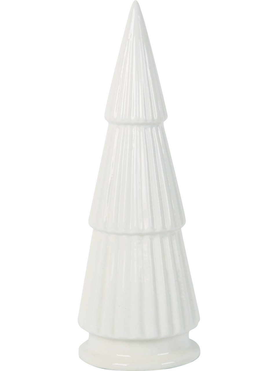 Trend Line Weihnachtsfigur Dekofigur Baum Keramik 25 x 9 cm weiß günstig online kaufen