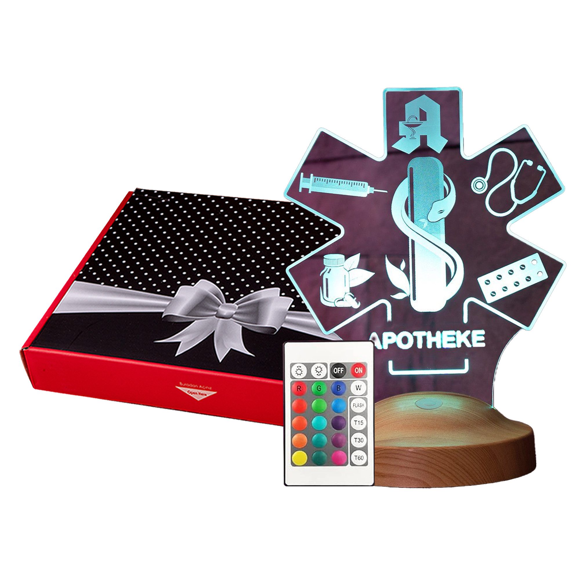 Geschenkelampe LED Nachttischlampe Apotheker 3D Bürolicht günstig online kaufen