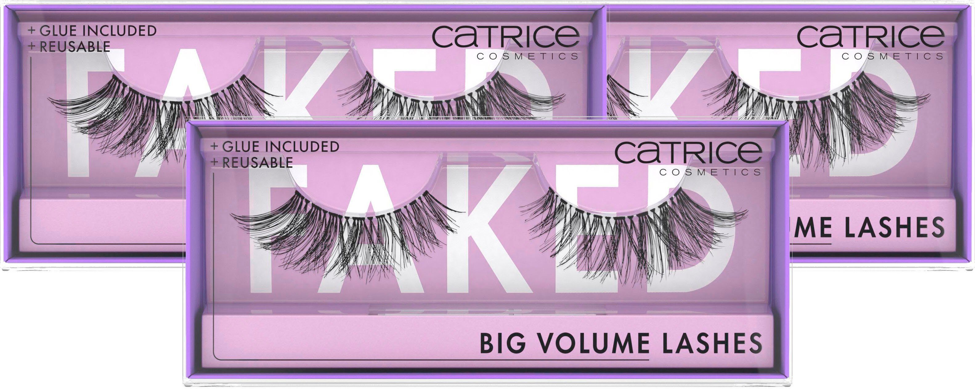 Catrice Bandwimpern Faked Big Volume Lashes, Set, 3 tlg. | Kunstwimpern