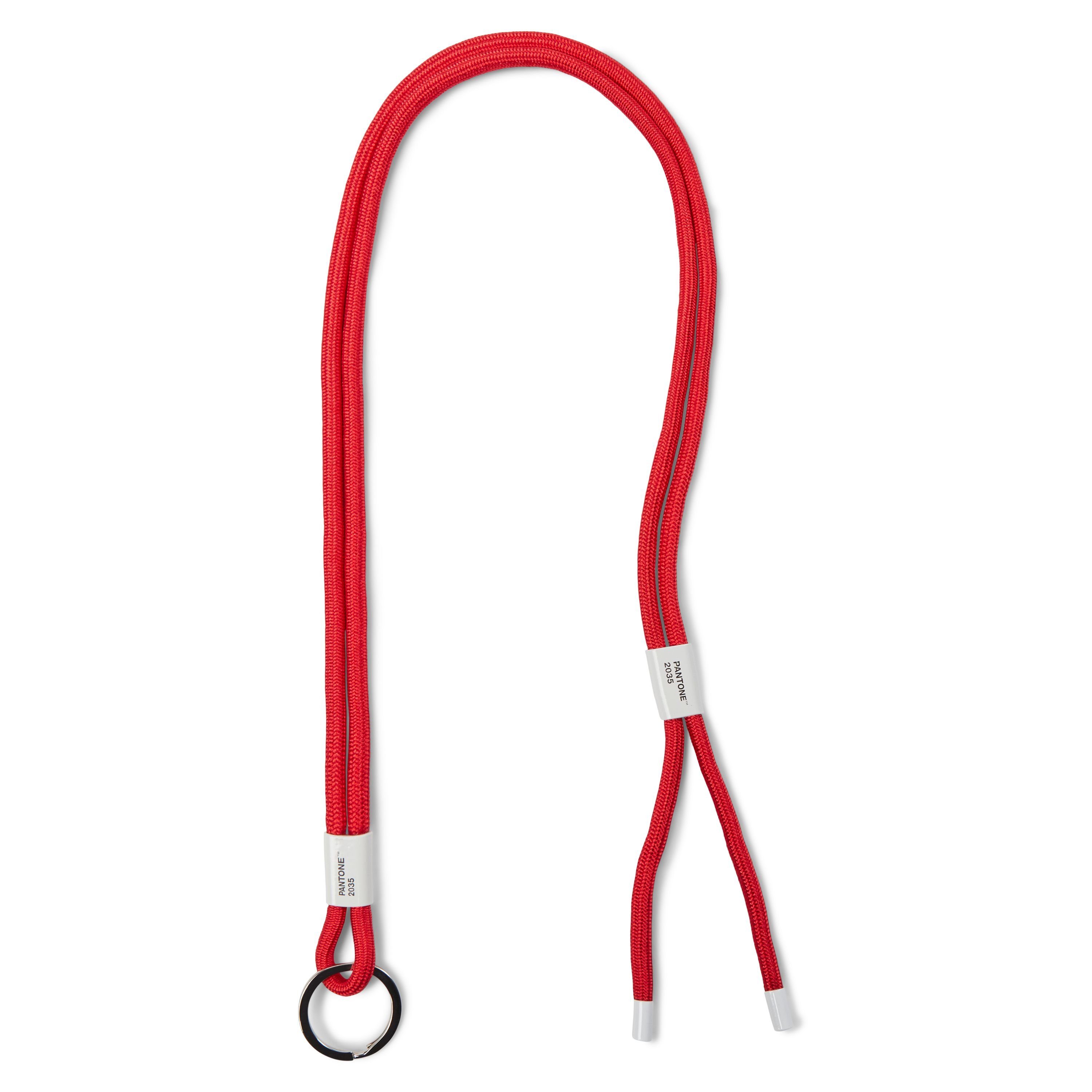 PANTONE Schlüsselanhänger, Design- Schlüsselband Adjustable Lanyard, verstellbar Red 2035