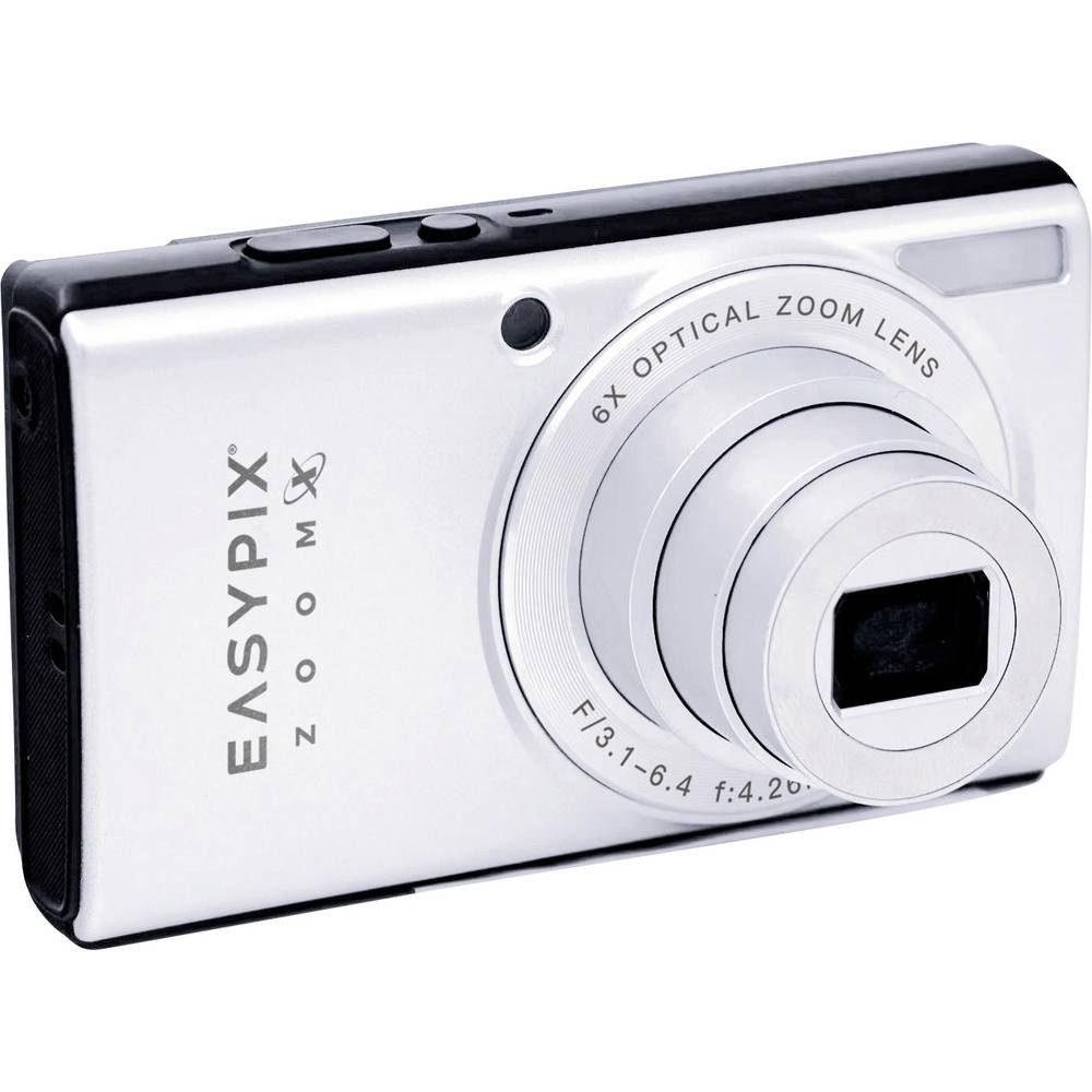 Easypix ZOOMX VX1372 Digitalkamera Opt. Zoom: 6 x Silber, Schwarz inkl. Tasche Kompaktkamera (WiFi)