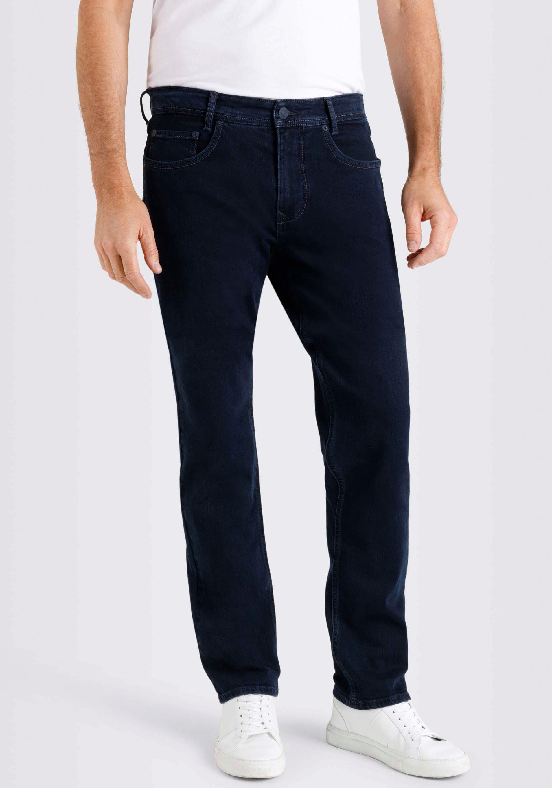 MAC Straight-Jeans Arne in gepflegter Stretch blue-black Optik, mit