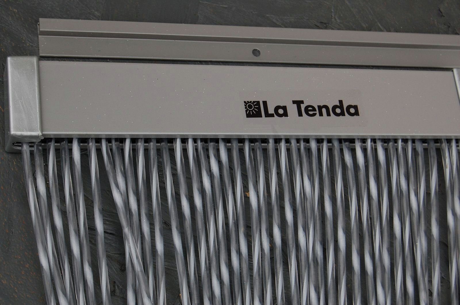 Insektenschutz-Vorhang La Breite grau, Tenda x 2 und cm, 230 Tenda - 120 PVC kürzbar XL Länge La SIENA Streifenvorhang individuell