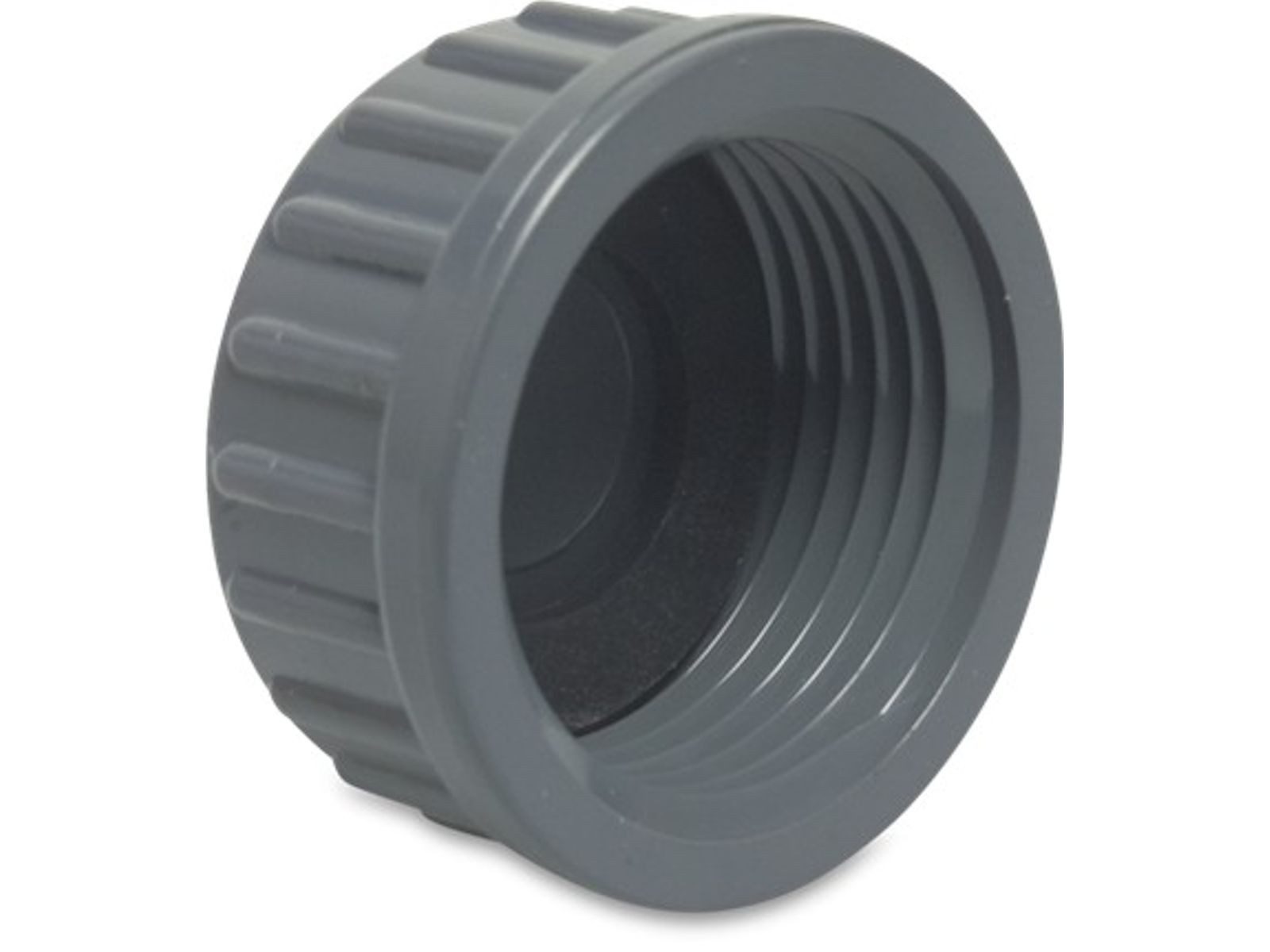 Profec Gewindefitting Gewindekappe PVC-U - 10 bar, grau, 1 1/2 Zoll IG günstig online kaufen