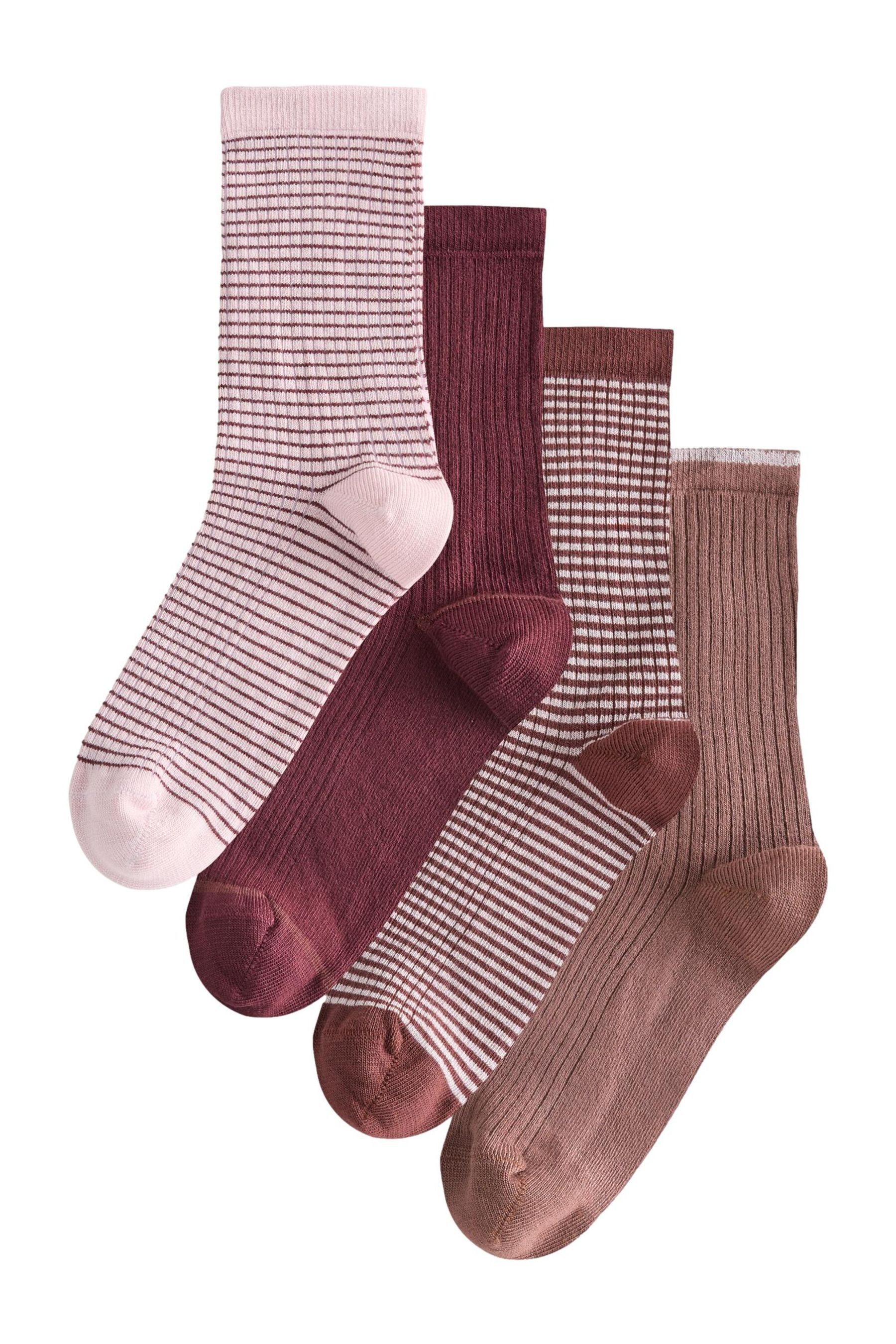 Kurzsocken Gerippte, superweiche Knöchelsocken, 4er-Pack