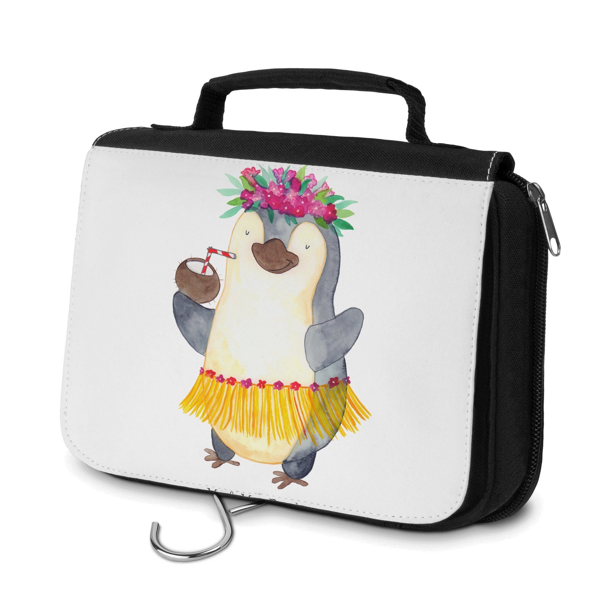 - Panda Weiß Pinguin Geschenk, Urlaub, - Pinguine, Kulturbeutel Hawaii, Mr. (1-tlg) entspa Kokosnuss Mrs. &