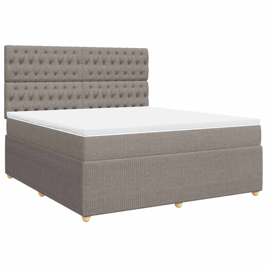 vidaXL Bett Boxspringbett mit Matratze Taupe günstig online kaufen