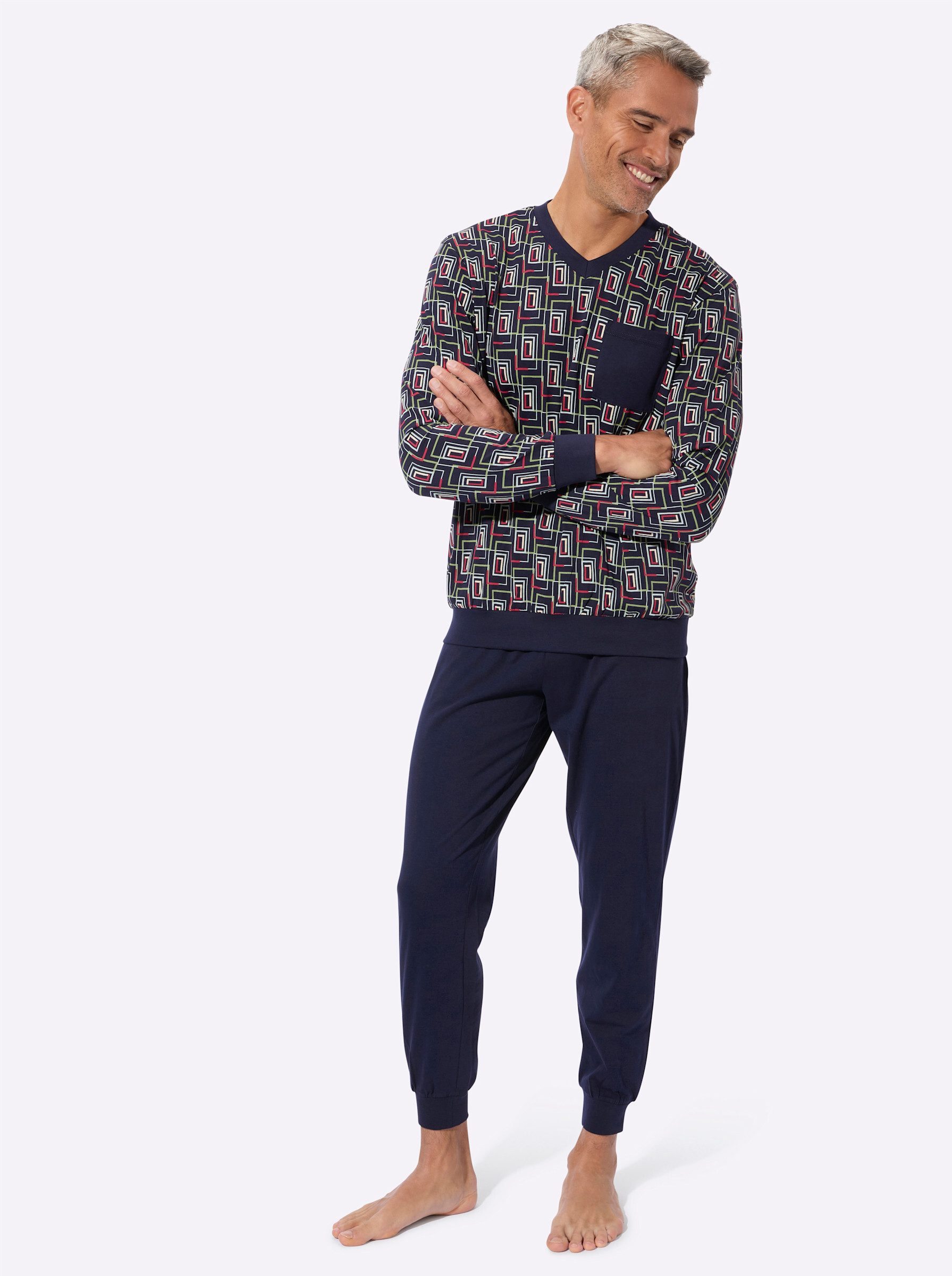 Sieh an! Schlafanzug Schlafanzug Langarm