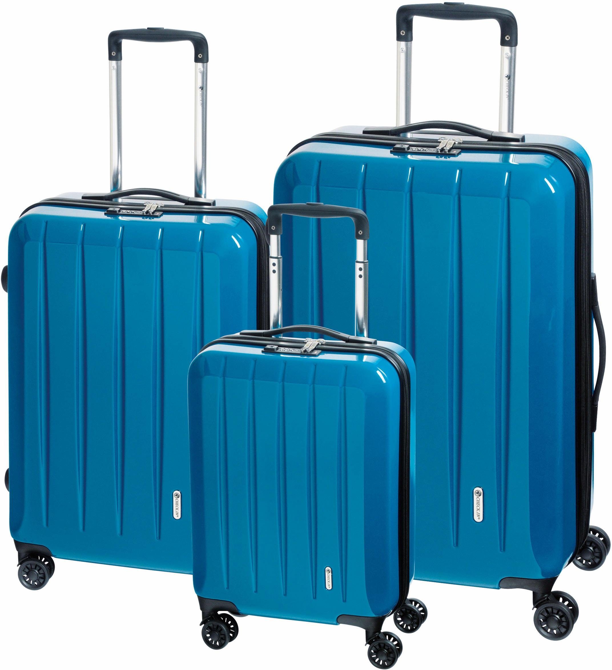 CHECK.IN® Trolleyset London 2.0, 4 Rollen, (Set, 3 tlg) Türkis