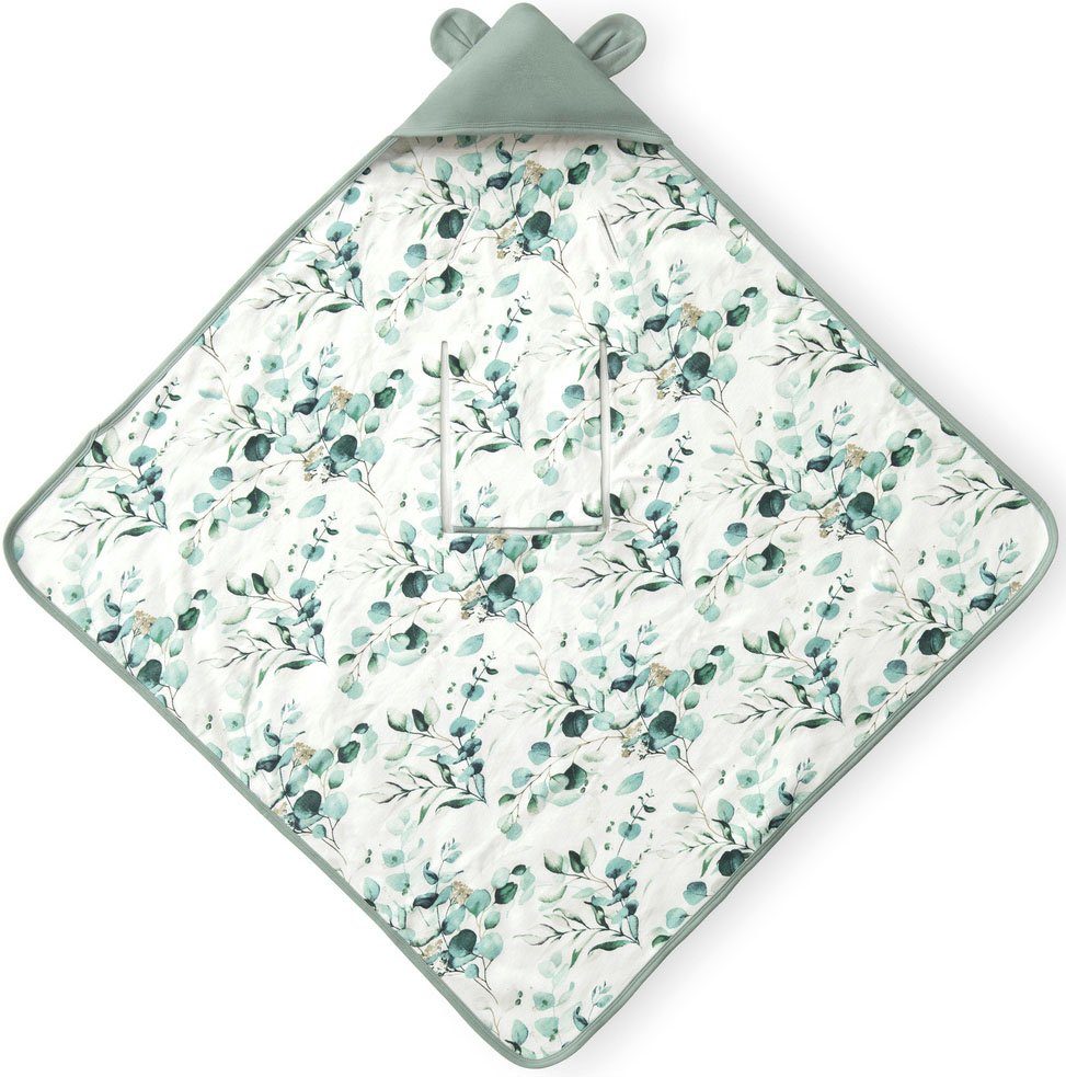 Einschlagdecke, leaves Babydecke mit N Hauck, Einschlagdecke Kapuze Dream Snuggle Baby Baby Mint/grün,