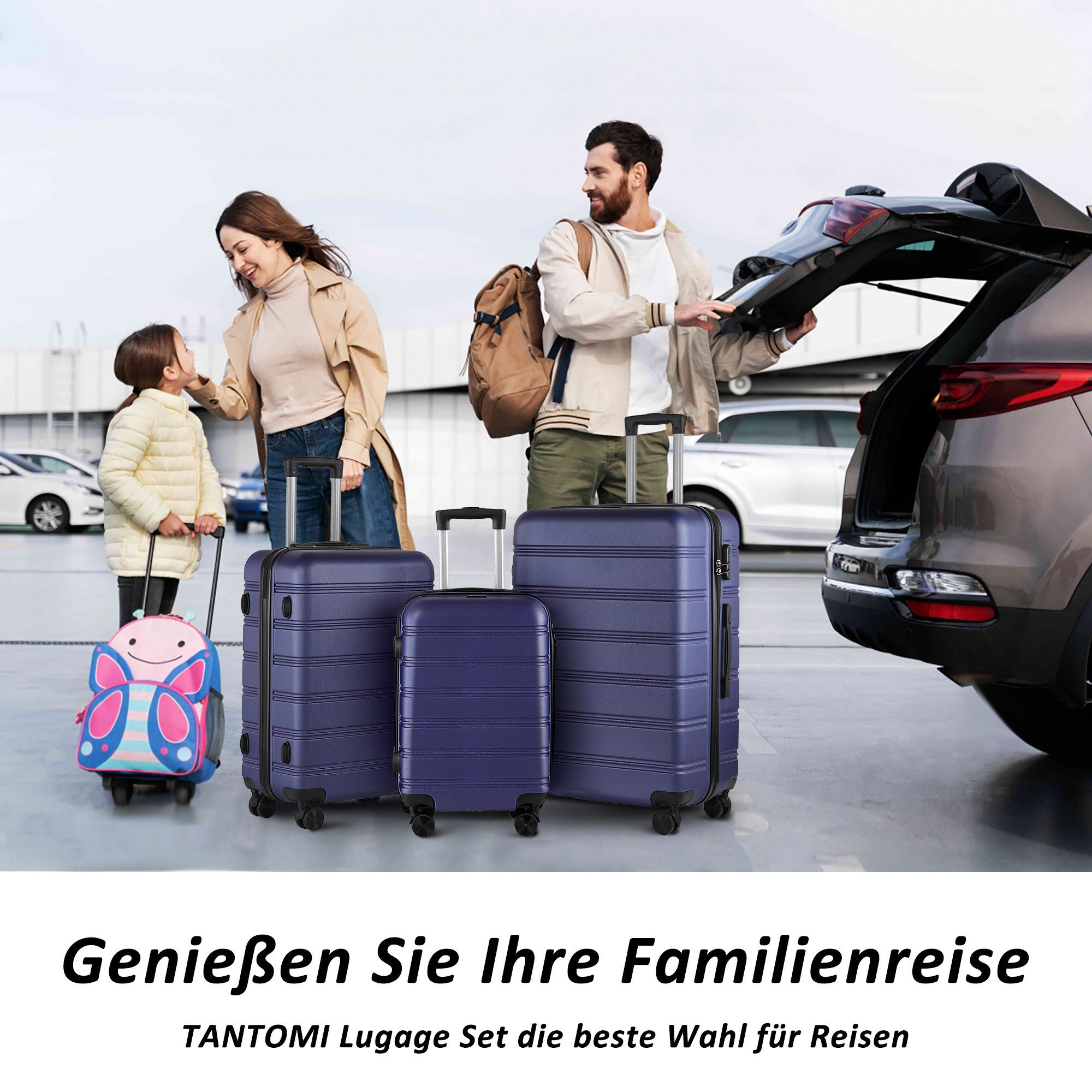 TAN.TOMI Kofferset 3-Tlg ABS Kofferset Rollkoffer günstig online kaufen