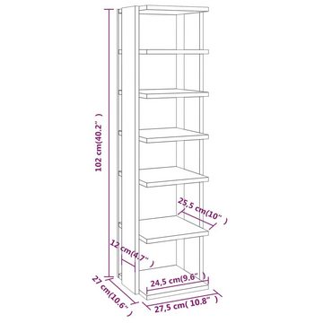 vidaXL Schuhregal Schuhschrank Weiß 27,5x27x102 cm Holzwerkstoff, 1-tlg.