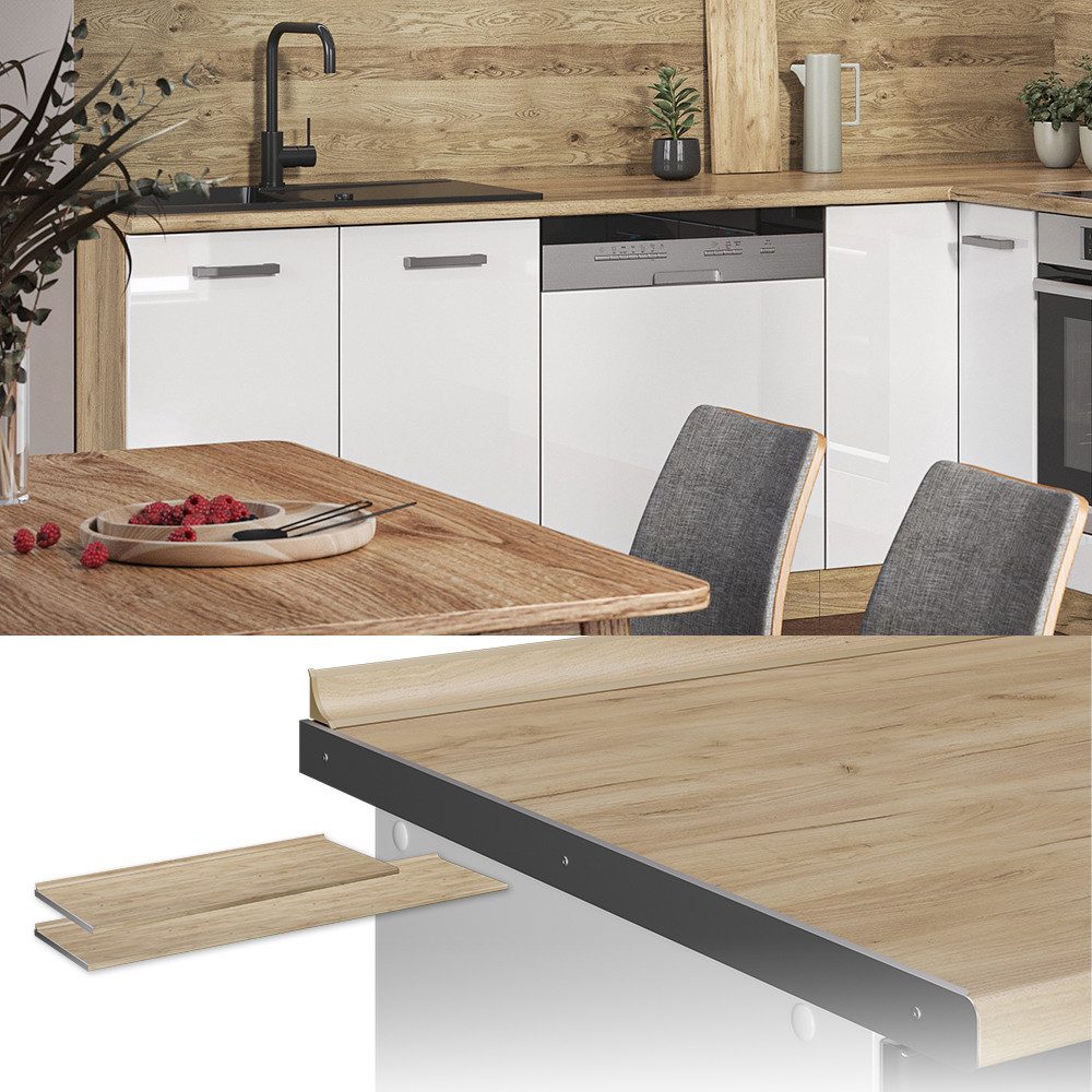 Vicco Unterschrank R-Line, Goldkraft Eiche, 240 cm günstig online kaufen