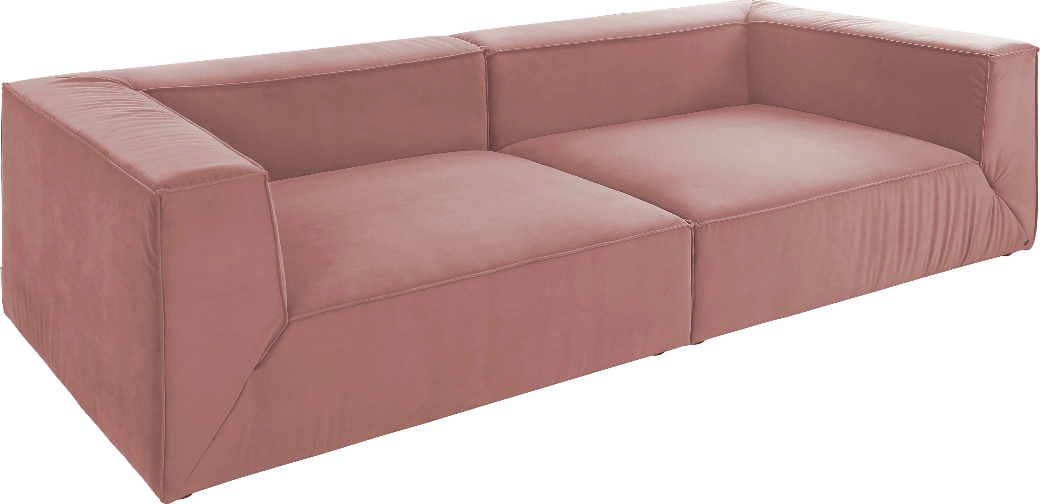 TOM TAILOR HOME Big-Sofa mit wahlweise cm 129 BIG Tiefe in 2 Sitztiefenverstellung, CUBE, Breiten