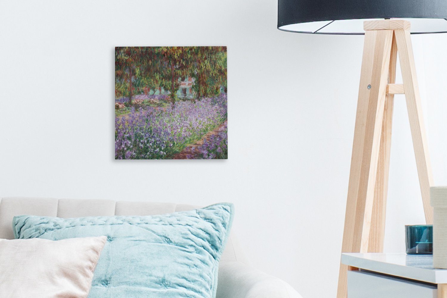 des St), Leinwand Giverny Monet, Claude Wohnzimmer Gemälde Bilder OneMillionCanvasses® für von - Der in Künstlers Leinwandbild Schlafzimmer (1 Garten