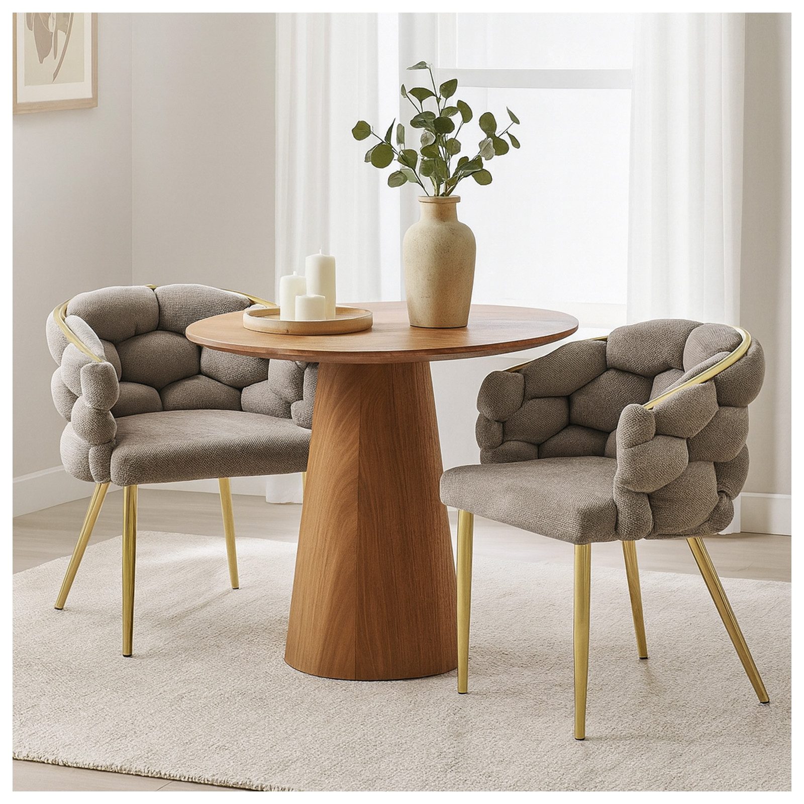 HTI-Living Esszimmerstuhl Stuhl Alsen Gold Braun (Stück, 1 St), Design Pols günstig online kaufen