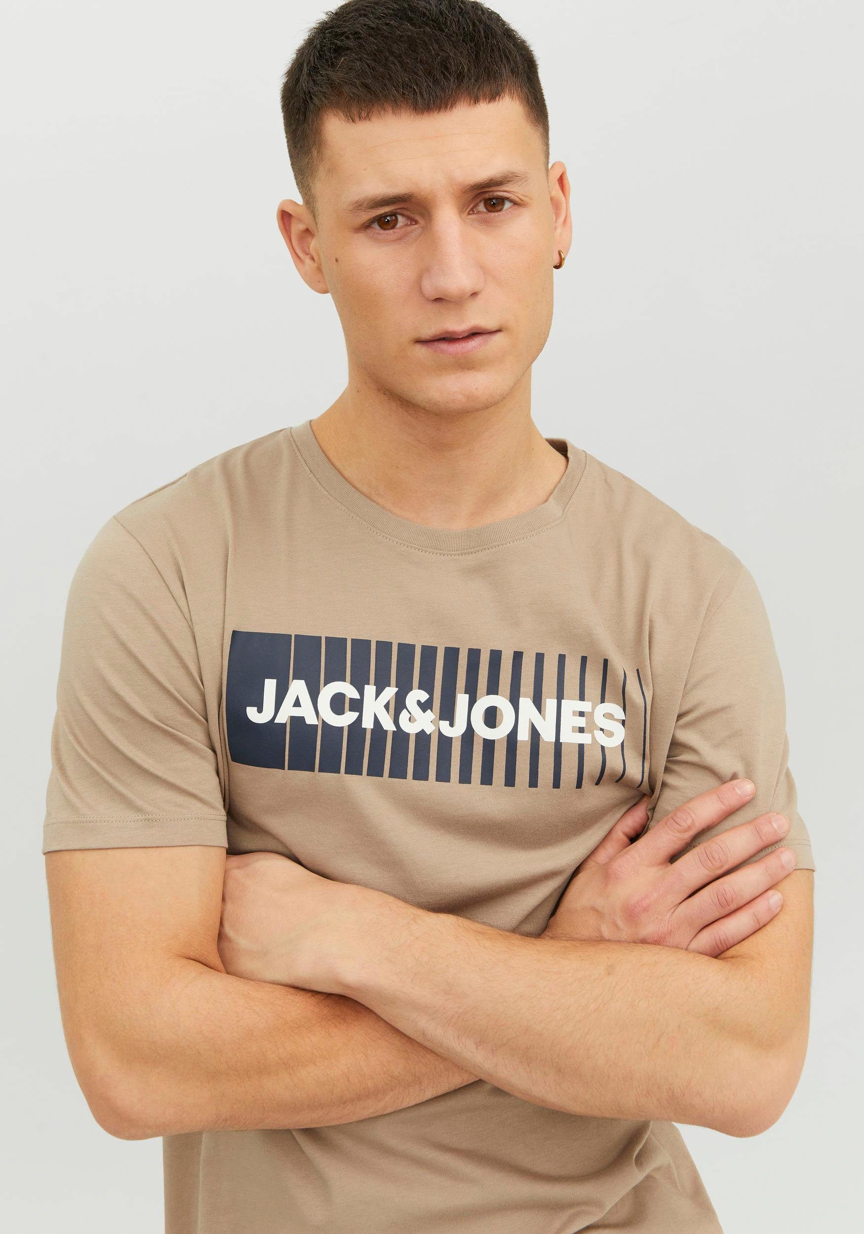 Jack & Jones LOGO Rundhalsshirt SS Crockery PLAY NOOS TEE JJECORP O-NECK