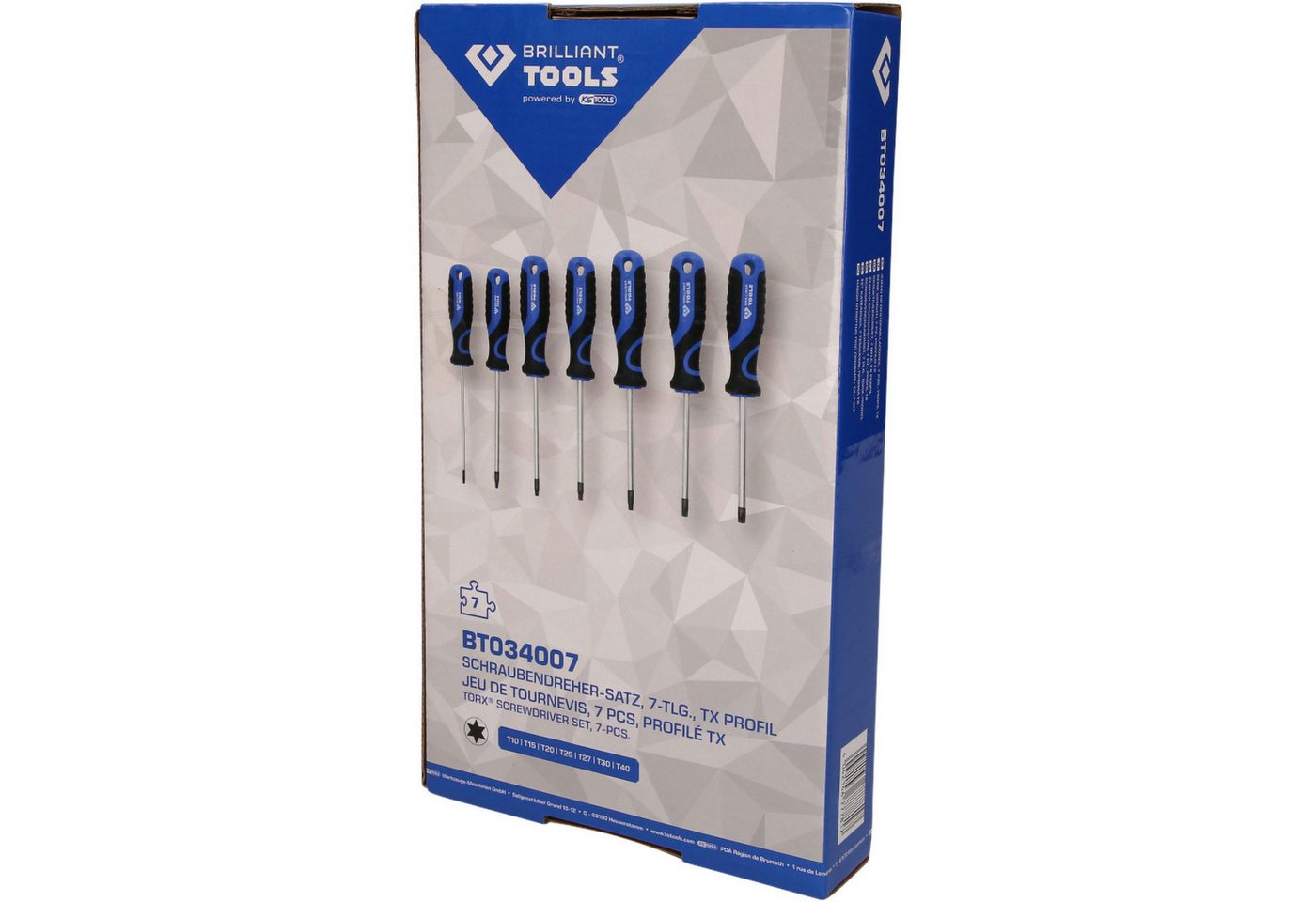 Thumbnail - Brilliant Tools Schraubendreher BRILLIANT TOOLS Schraubendreher-Satz 7tlg. Torx-Profil - BT034007