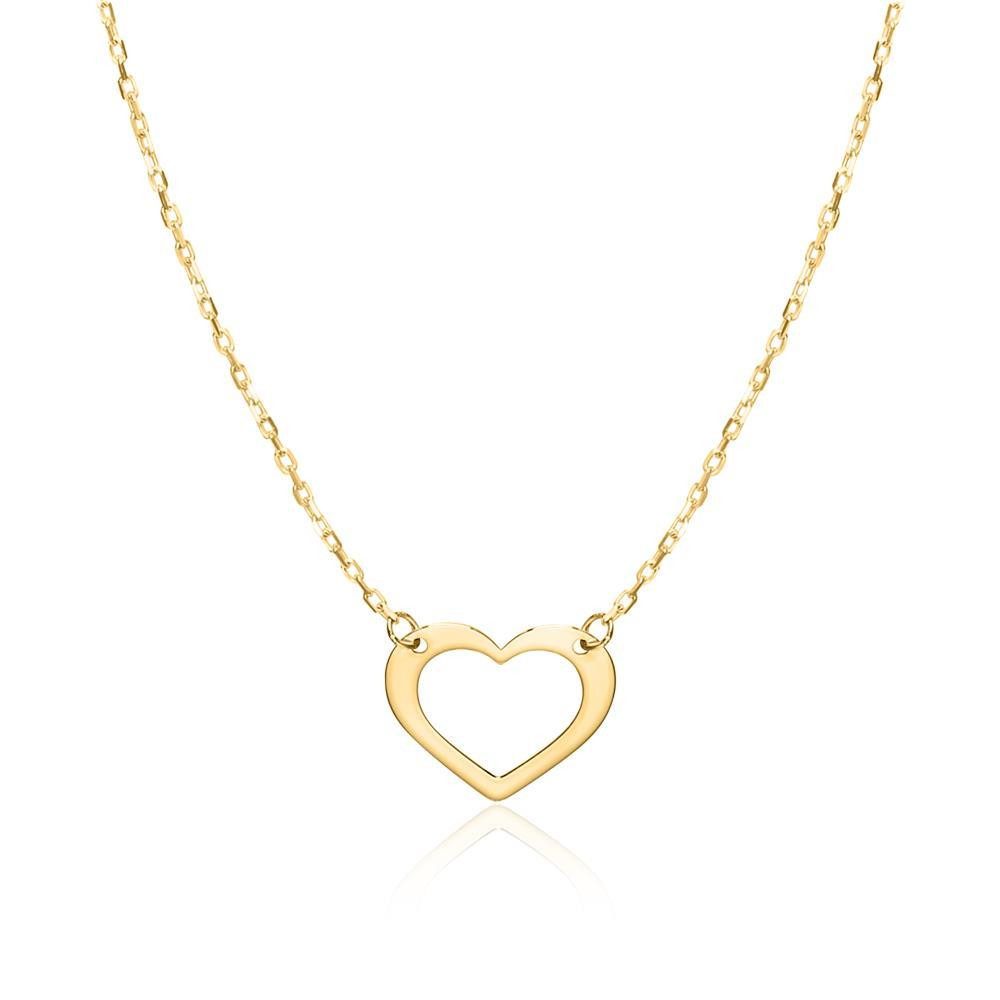 Unique Goldkette Unique Herzkette für Damen aus 9-karätigem Gold