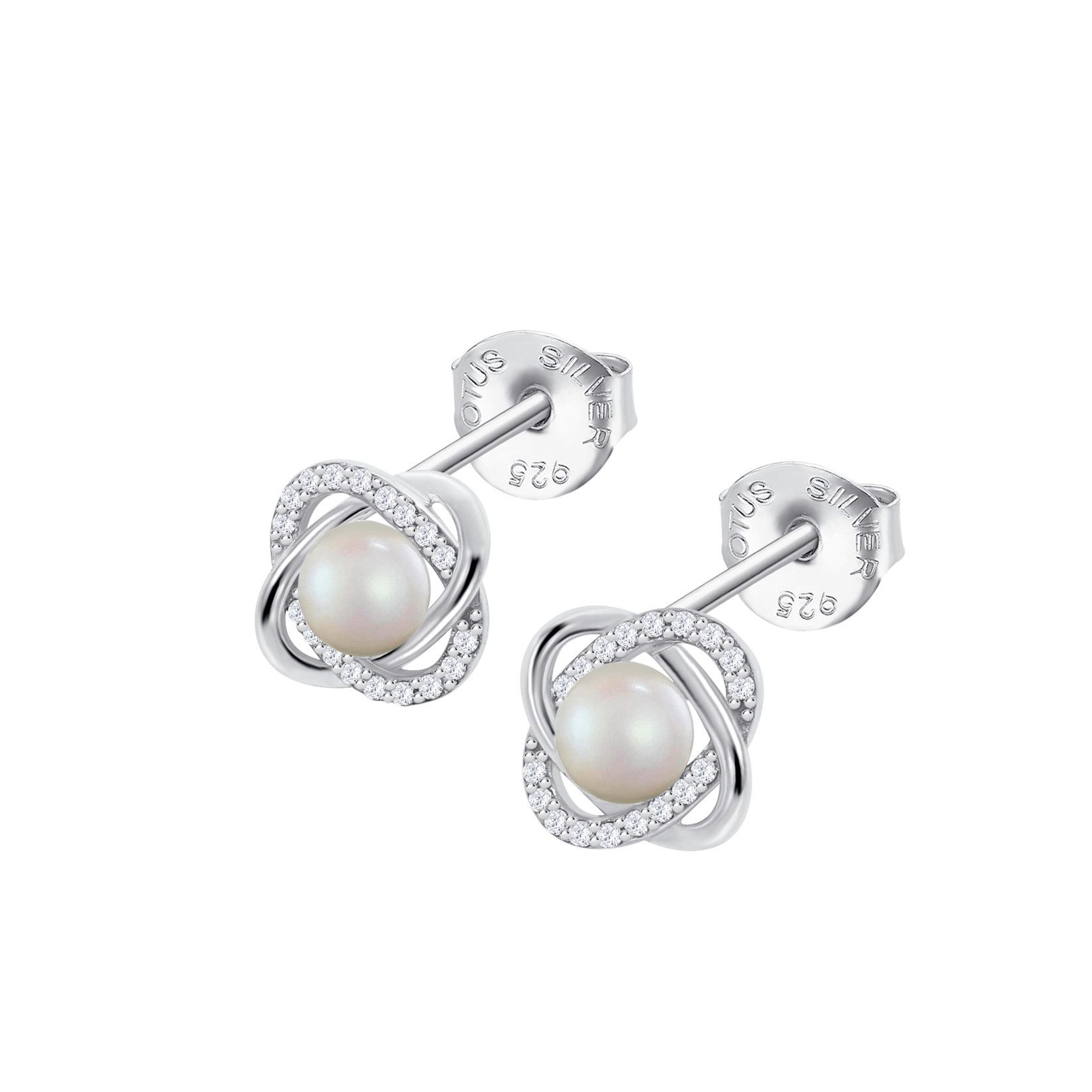 Paar Ohrstecker "Pearls" LP3094-4/1 – Perle & Zirkonia, 925er Silber, 9 mm