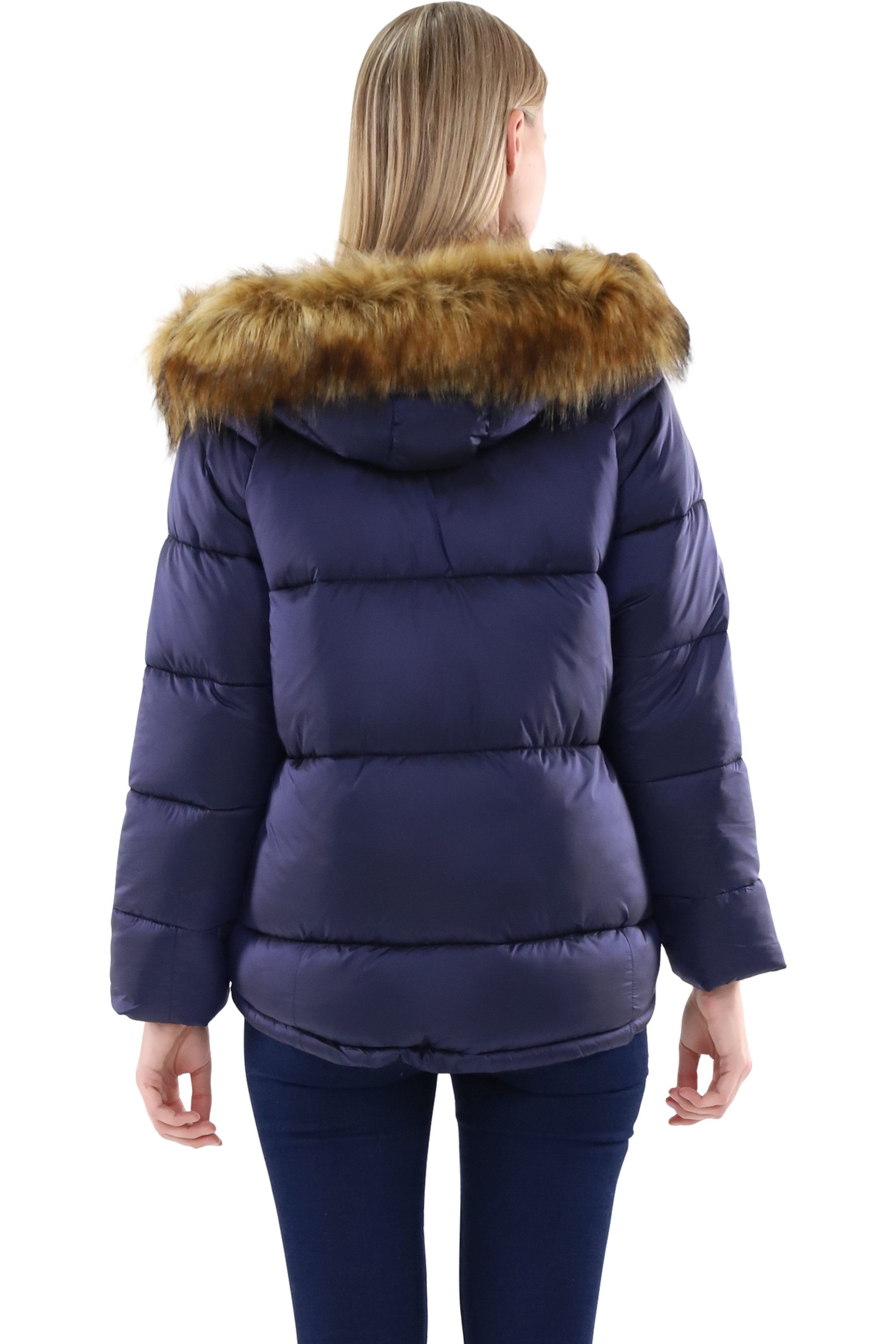 malito more than fashion Steppjacke malito Damen Steppmantel, wattierter Wintermantel, Jacke mit Kapuze gefütterte Jacke mit Kapuze