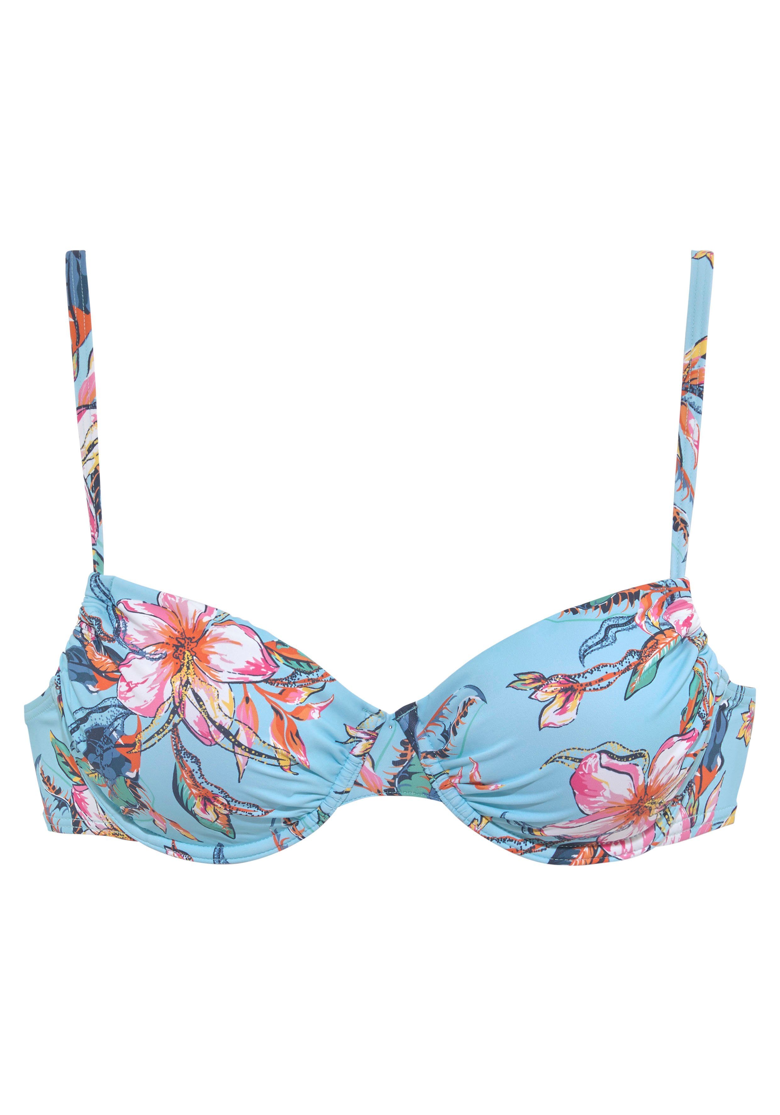 LASCANA Bügel-Bikini-Top Malia, mit tropischem Print günstig online kaufen