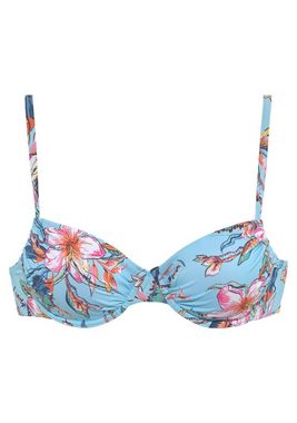 LASCANA Bügel-Bikini-Top Malia, mit tropischem Print