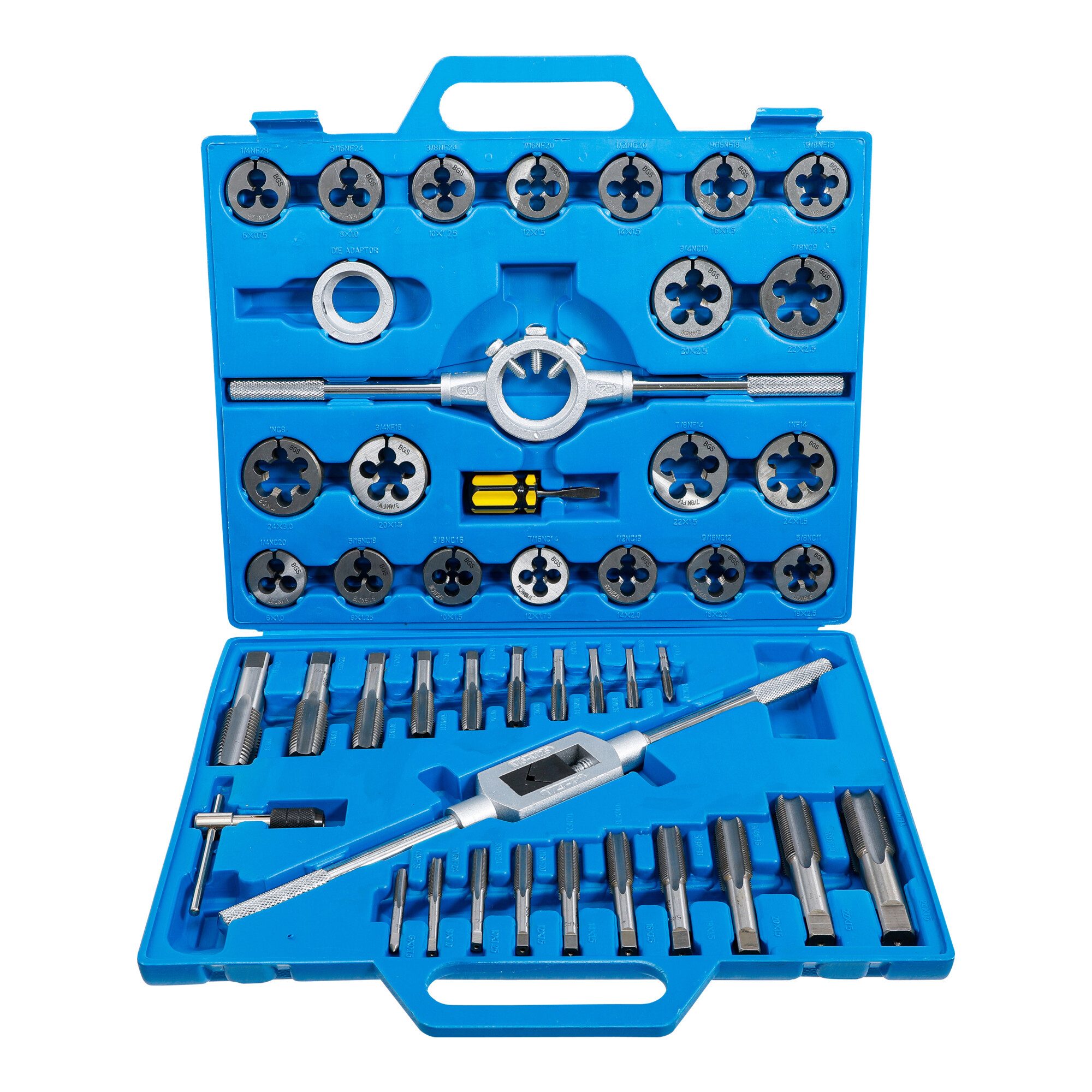 BGS technic Gewindeschneider BGS Gewindeschneid-Satz Zoll 1/4" - 1" 45-tlg.