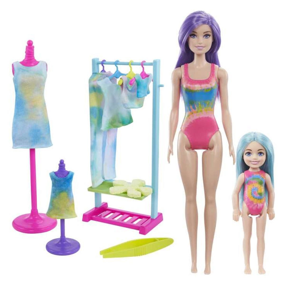 Mattel® Spielwelt Mattel HCD29 - Color Reveal - Tie Dye Fahion Maker - Färbe-Set+Barbie
