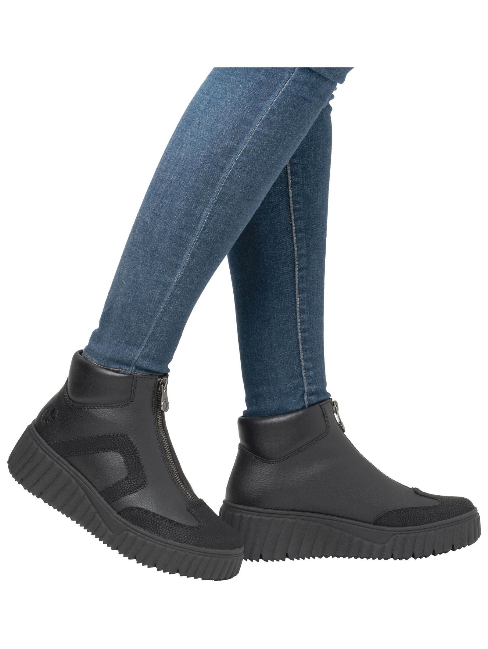 Rieker Rieker Stiefelette Lederimitat Keilstiefelette