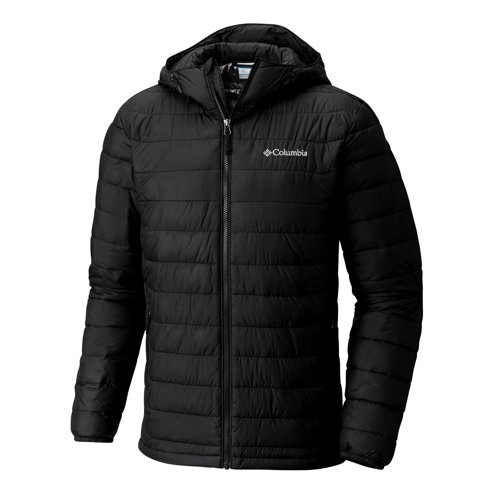 Columbia Steppjacke Powder Lite™ Hooded Jacket mit Wärme-reflektierendem Omni-Heat™ Thermosystem 010 black