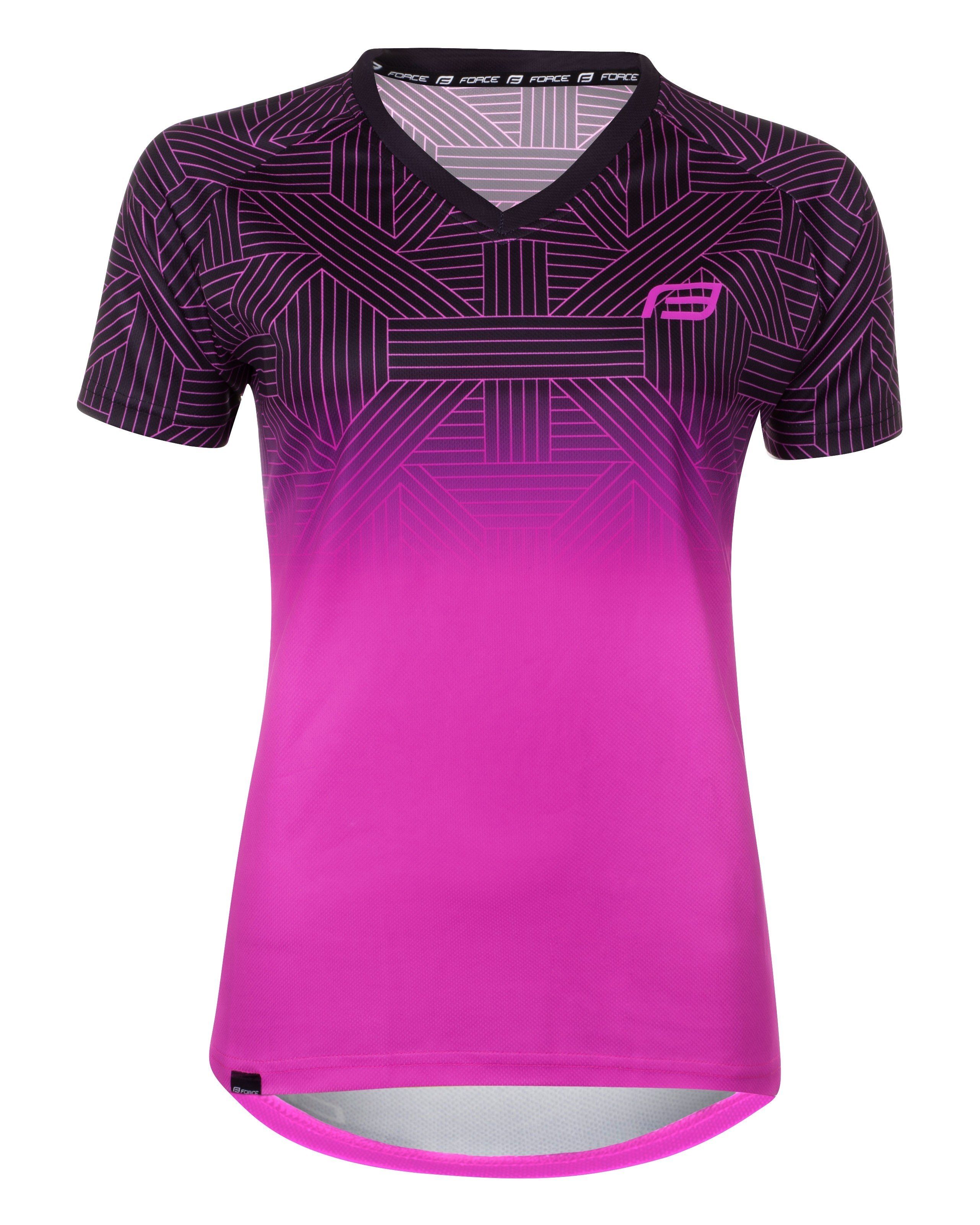 FORCE Radtrikot Jersey shirt FORCE CITY LADY schwarz pink